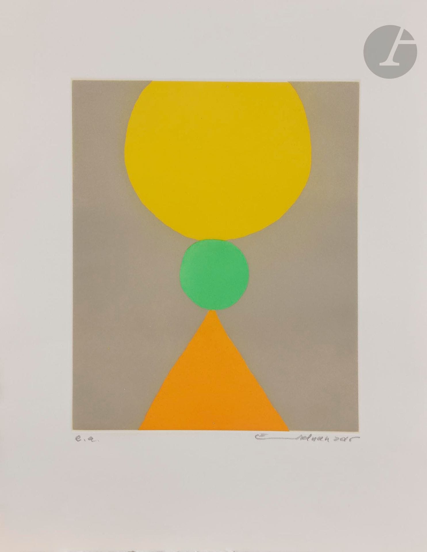 
Etel ADNAN (Liban - France, née en 1925)

Sans titre, 2016

Estampe.

Signée, datée et annotée EA.

30 x 25 cm





Print.



Signed, dated and annotated EA.





Provenance :



Don de l'artiste.
