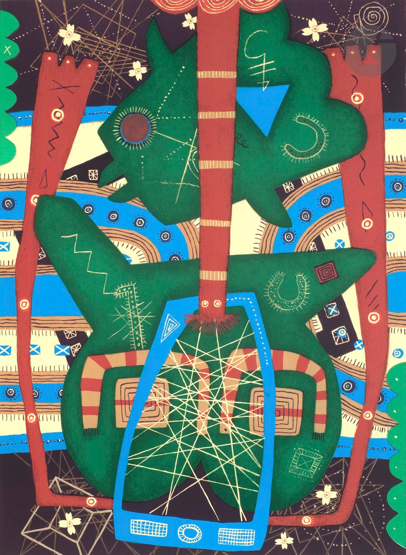 Manabu KOCHI (Japon-France, né en 1954)
Okinawa 3. Récif corallien, 1990
Lithographie sur papier Arches.
Signée, datée, titrée et numérotée 115/160.
76 x 56 cm

Lithograph on Arches paper.
Signed, dated, titled and numbered 115/160.

Bibliographie :
- Claude Lemand, Kochi, La révélation de l'énergie, Paris, 1991, p. 39.
- Kochi, Works, Gallery Okinawa, Tokyo, 1997, p. 54.

Provenance :
Don de Claude et France Lemand.