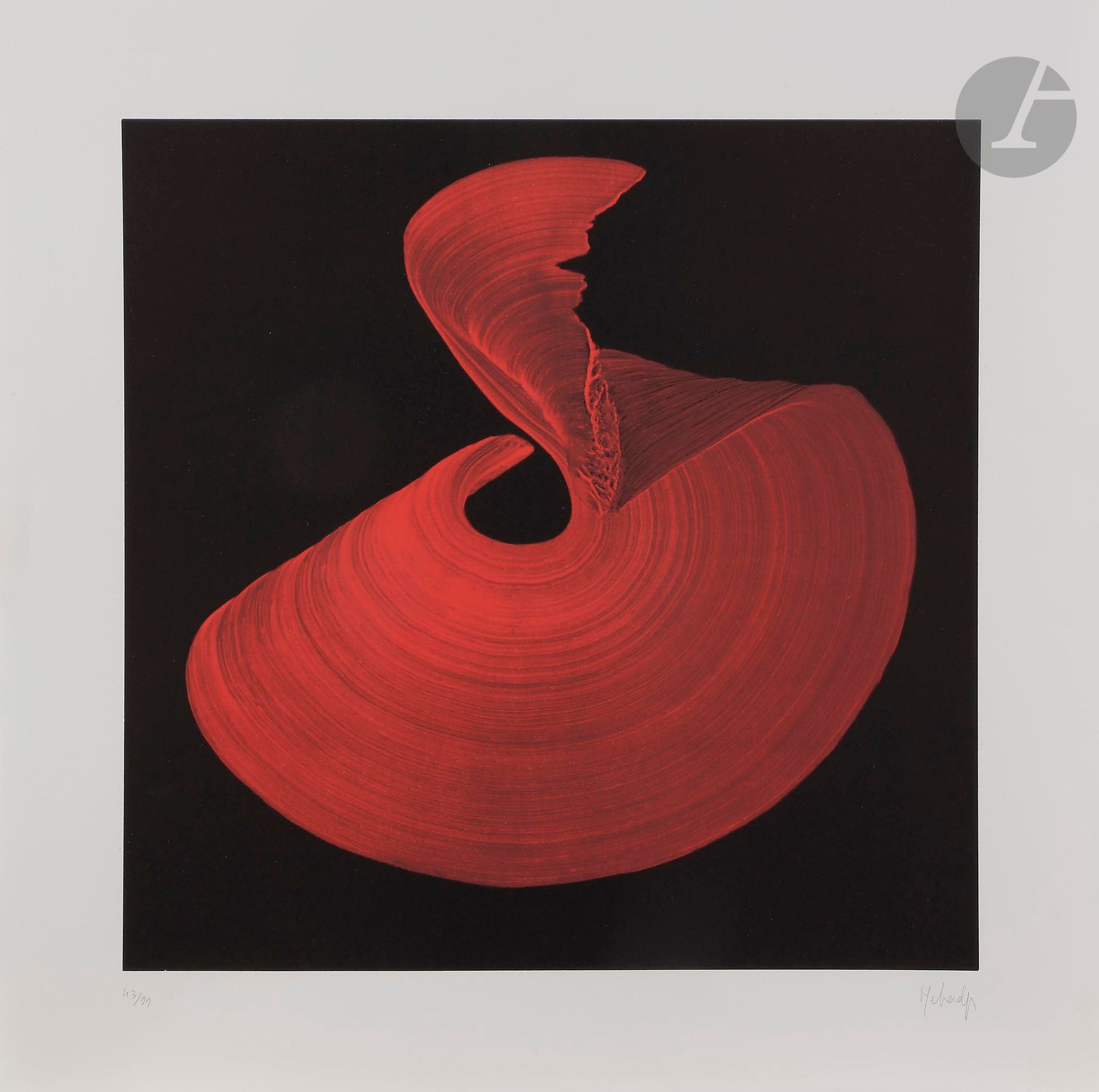Najia MEHADJI (France-Maroc, née en 1950)
Danse mystique, 2013
Lithographie.
Signée, datée et numérotée 43/99.
52 x 52 cm

Lithograph.
Signed, dated and numbered 43/99.

Provenance :
Don de l'artiste.
