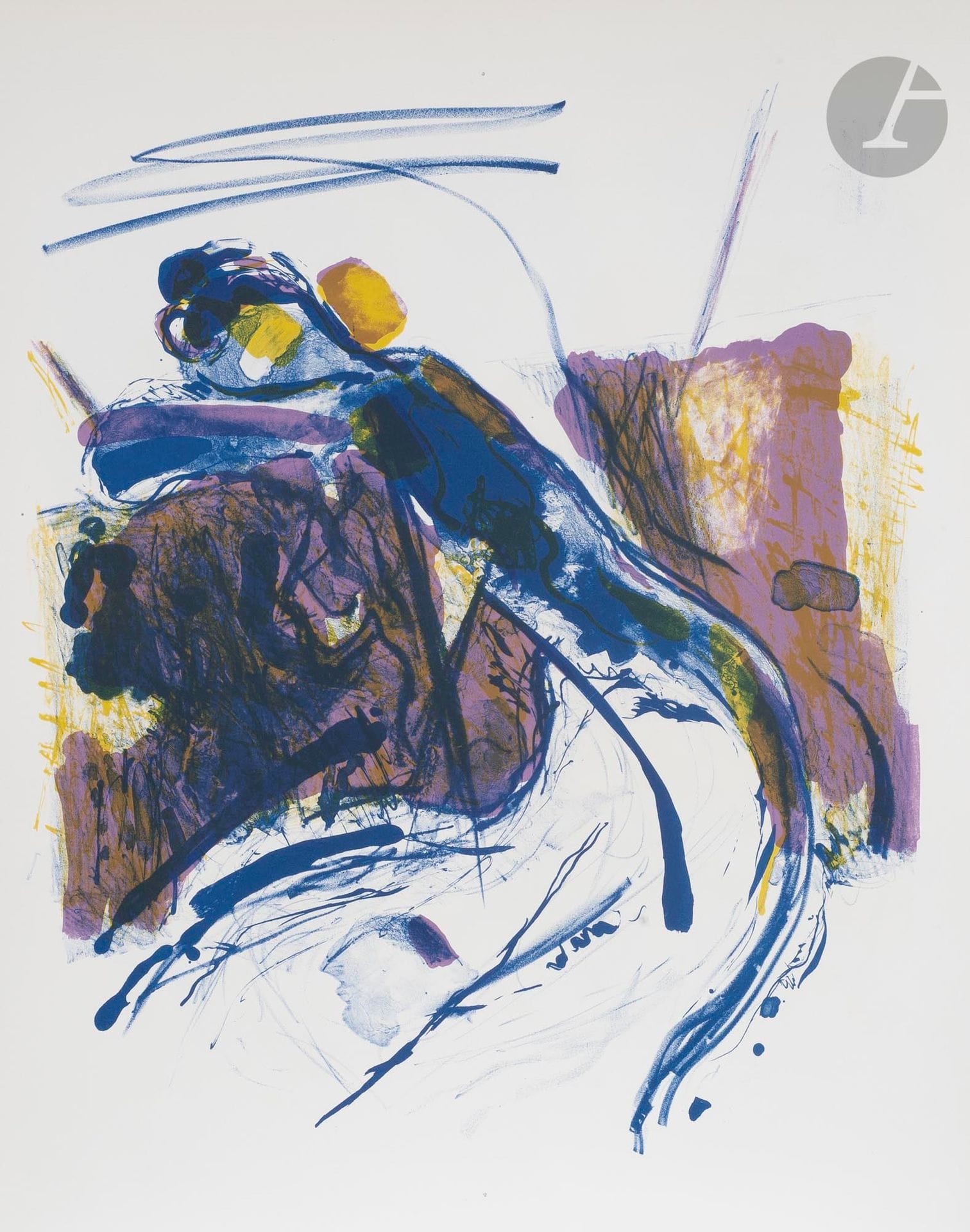 Shafic ABBOUD (Liban-France, 1926-2004)
La Femme en bleu, 1969
Lithographie. 
Signée, datée et numérotée 28/30.
65 x 50 cm

Lithograph. 
Signed, dated and numbered 28/30.

Bibliographie :
Shafic Abboud, Claude Lemand, Paris, 2006, p. 312.

Provenance :
Don de Christine Abboud.