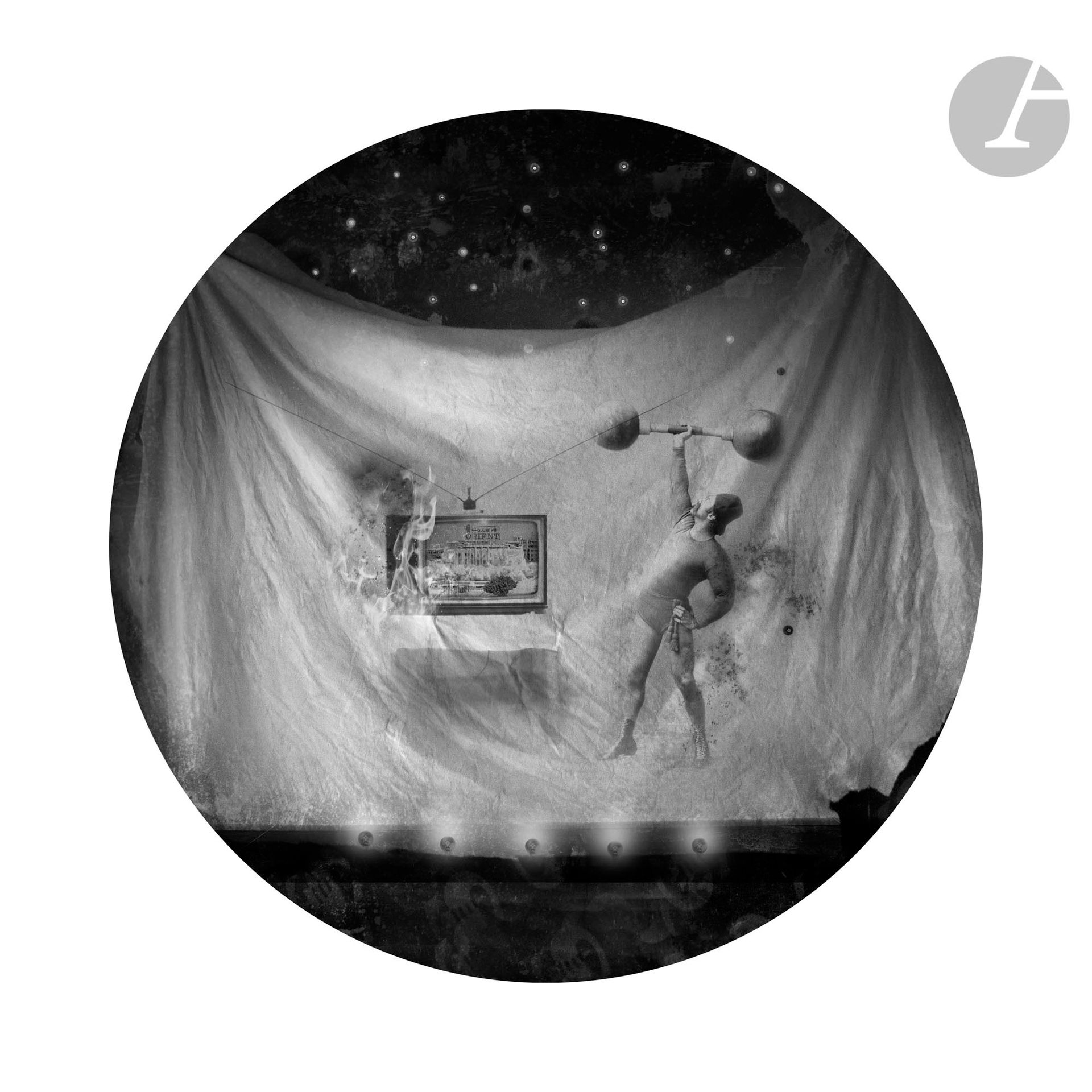 François SARGOLOGO (Liban-France, né en 1955)
Beyrouth Empire 3, 2018
Photomontage.
Signé, daté, titré et annoté EA.
55 x 55 cm

Photomontage.
Signed, dated, titled and annotated EA.

Expositions :
- Galerie Janine Rubeiz, Beyrouth, Liban.
- Biennale arabe de la photographie, Institut du monde arabe, 2019.

Bibliographie :
- Beyrouth Empire, Galerie Janine Rubeiz, Beyrouth, Liban.
- Biennale arabe de la Photographie, Institut du Monde Arabe, 2019.

Provenance :
Atelier de l'artiste.