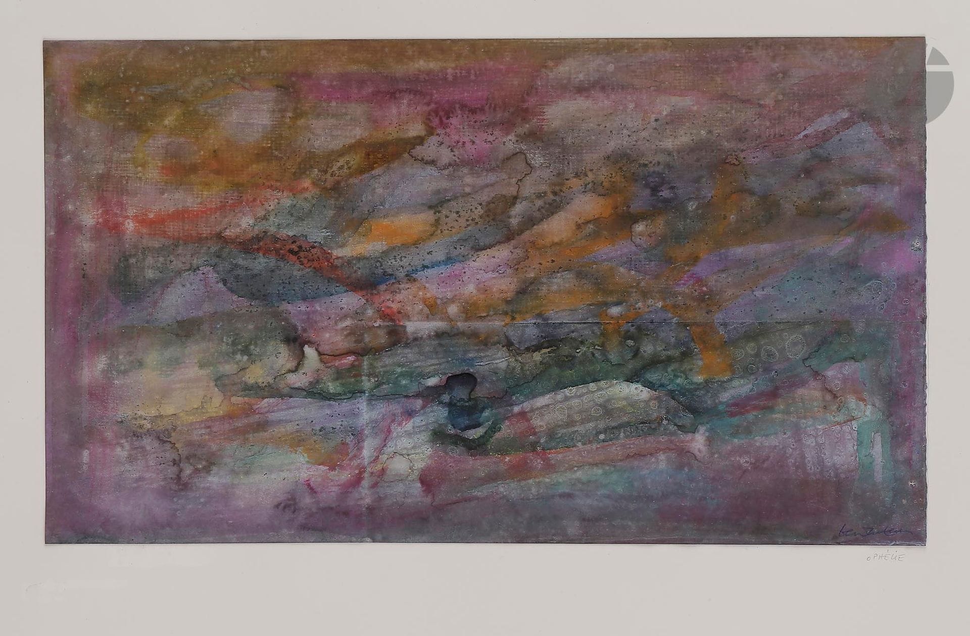 Abdallah BENANTEUR (Algérie-France, 1931-2017)
Ophélie, 1998
Aquarelle.
Signée et titrée.
16,5 x 29 cm

Watercolour.
Signed and titled. 

Provenance :
Don de Claude et France Lemand.