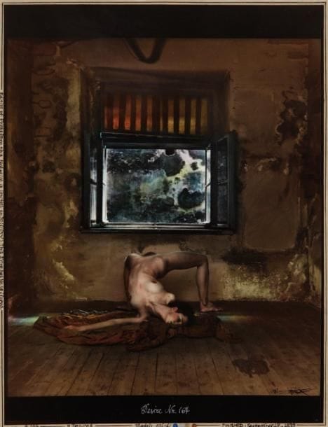 Jan Saudek (né en 1935)
Desire Nr. 164, 1999. Epreuve argentique d'époque, signée, numérotée à 50 ex. et annotée «#164 - Print Model - Finished : September 27, 1899» dans la marge. 40 x 30,5 cm (cadre). 