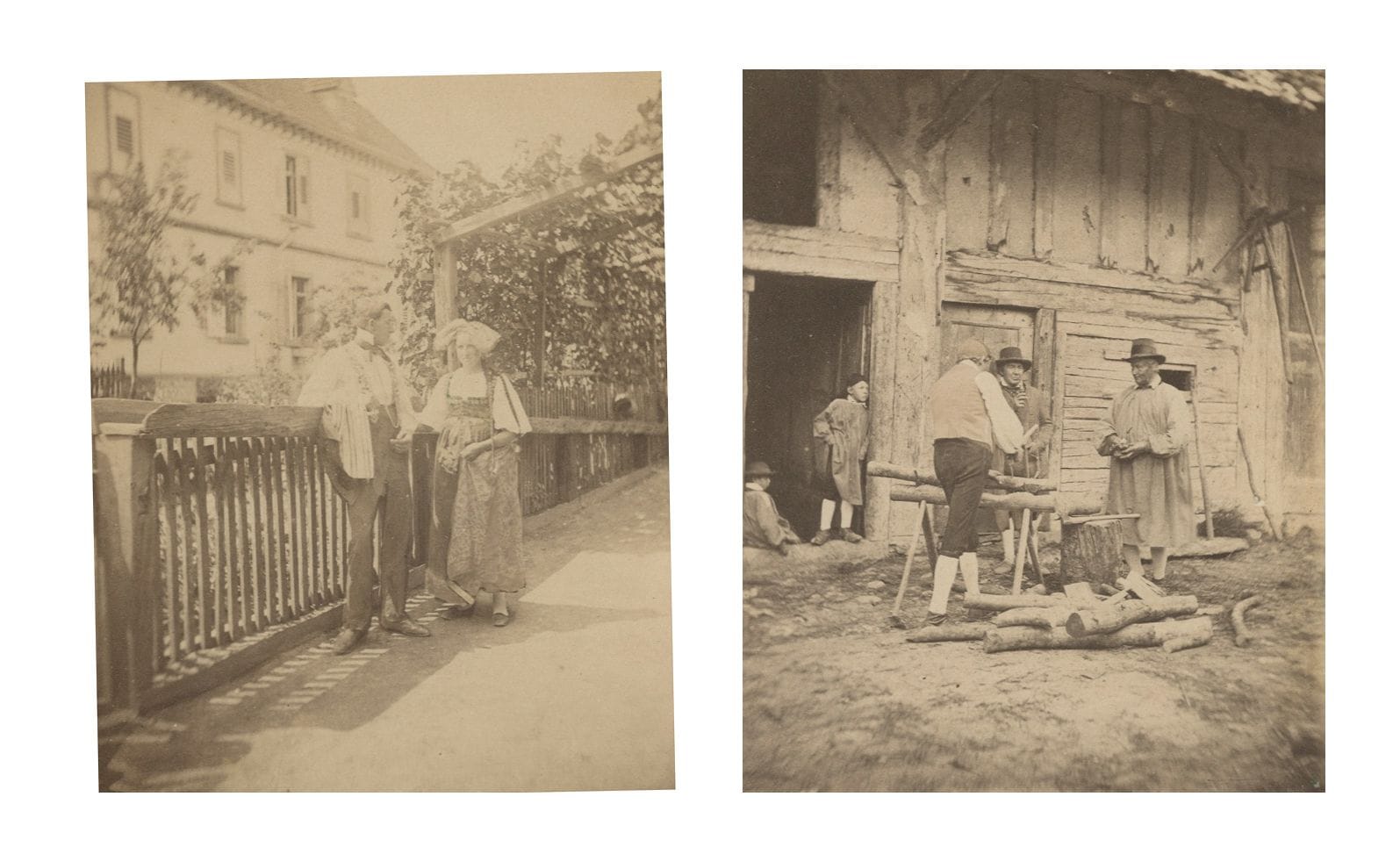 Charles Lallemand (1826-1904)
Alsace et l'ancien état souverain du Grand-duché de Bade, c. 1865. 
Costumes traditionnels. Découpe du bois.
Trois épreuves sur papier albuminé, contrecollées sur cartons. 
Format moyen : 10,5 x 8,5 cm 

Charles Lallemand (1826-1904)
Alsace and the former sovereign state of the Grand Duchy of Baden, c. 1865. 
Traditional costumes. Woodcut.
Three albumen prints, mounted on cardboard. 
Average size: 10.5 x 8.5 cm