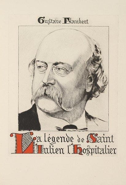 Gustave FLAUBERT
La Légende de Saint-Julien l'hospitalier. S.l., l'artiste, 1939. In-4, bradel vélin, nom de l'auteur et titre calligraphiés sur le plat et le dos, tête dorée, couverture et dos, étui (Renaissance du livre).