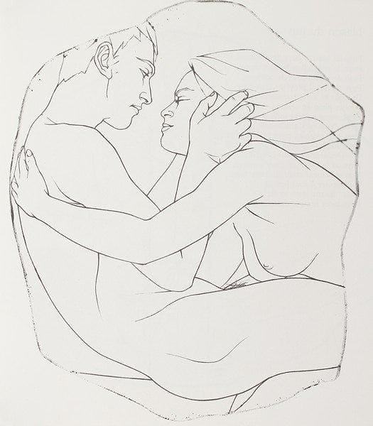 Pierre-Yves TRÉMOIS
Le Livre d'Eros. S.l, Club du livre, 1970. In-4, basane cuivre avec motifs estampés dorés, tête dorée, emboîtage (Ebrard d'après la maquette de Prassinos). Recueil collectif illustré de 100 reproductions d'oeuvres de Trémois. Exemplaire sur vélin.