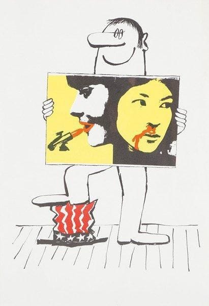 SINE
Fremez (José Gomez Fresquet), vers 1970. Affiche réalisée pour une exposition fremez Non entoilée. B.E. 62 x 43 cm (à vue)