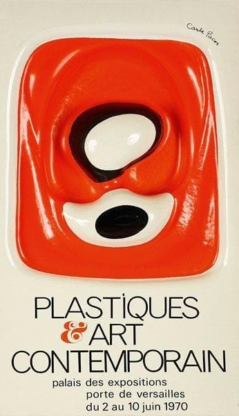François CANTE-PACOS
Plastique et Art Contemporain Affiche en plastique thermoformé imprimée en deux couleurs signée au marqueur en haut à droite. " Plastique et Art Contemporain " avait pris place dans l'exposition Europlastique-Eurocaoutchouc, Parc des expositions, Porte de Versailles, 2 au 10 juin 1970, organisée par Marc Gaillard. B.E. 85.5 x 47 cm. 