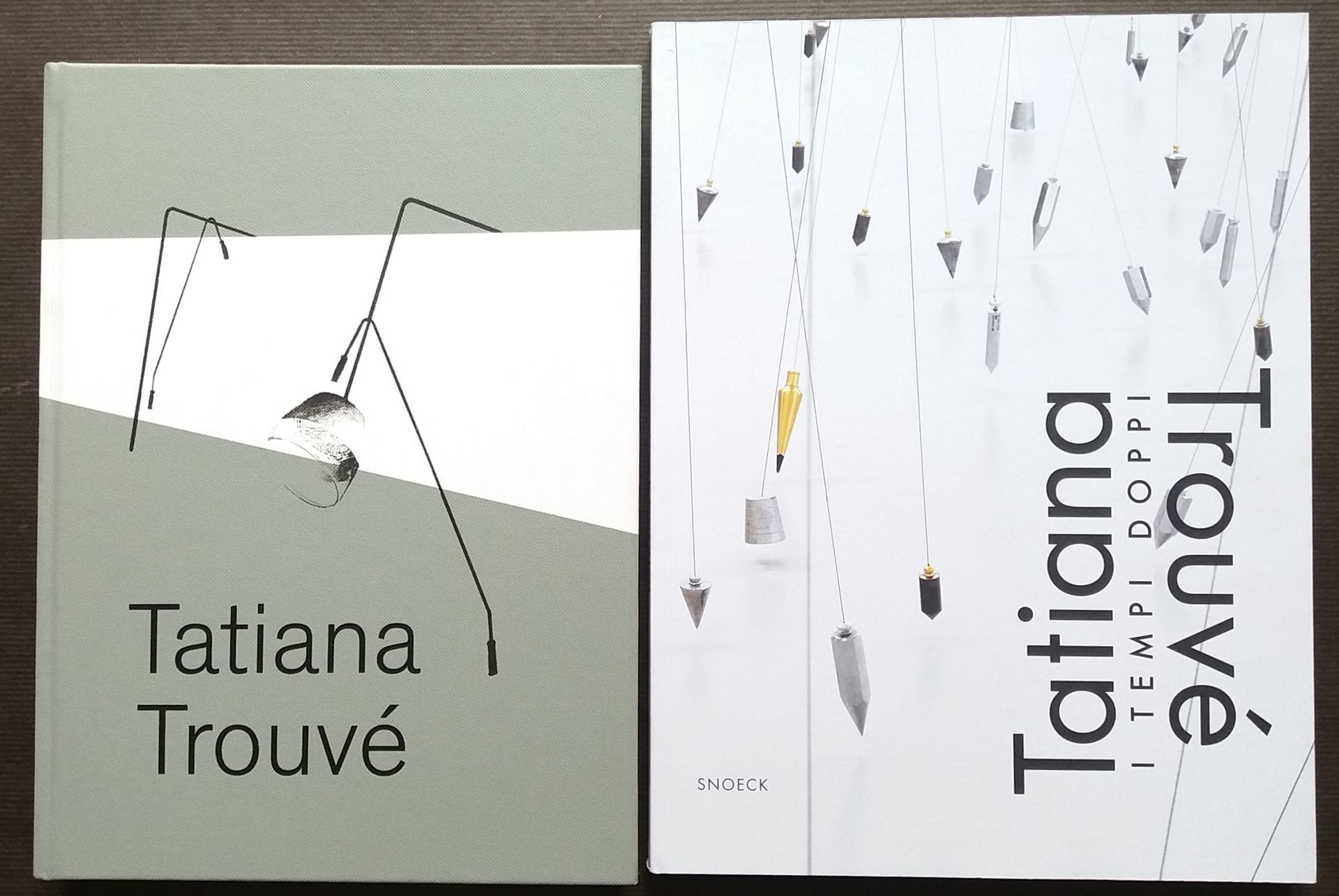 [ART - TROUVÉ, TATIANA]
2 ouvrages.

*Tatiana Trouvé. I tempi dopi.
Snoeck, 2014. 168 pp. Broché.

*Tatiana Trouvé.
Walther König, 2009. 228 pp. Cartonnage illustré d'éditeur.