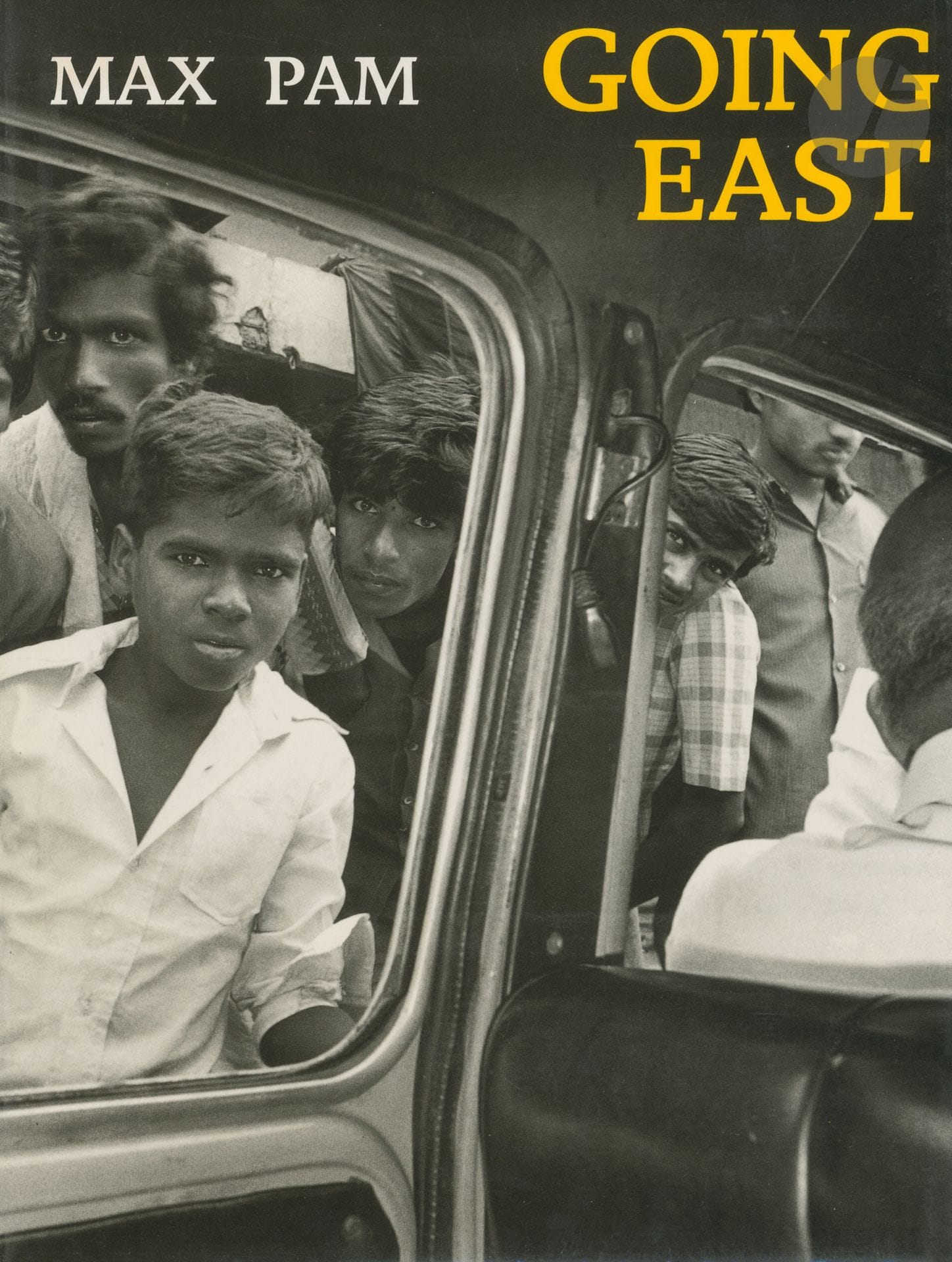 PAM, MAX (1949)
Going East.
20 années de photographie en Asie.
Éditions Marval, Paris, 1992. 
In-4 (32 x 25 cm). Édition originale. Texte bilingue. Introduction par Tim Winton. 184 pp. Reliure d'éditeur en tissu orange titrée en noir, sous jaquette illustrée.