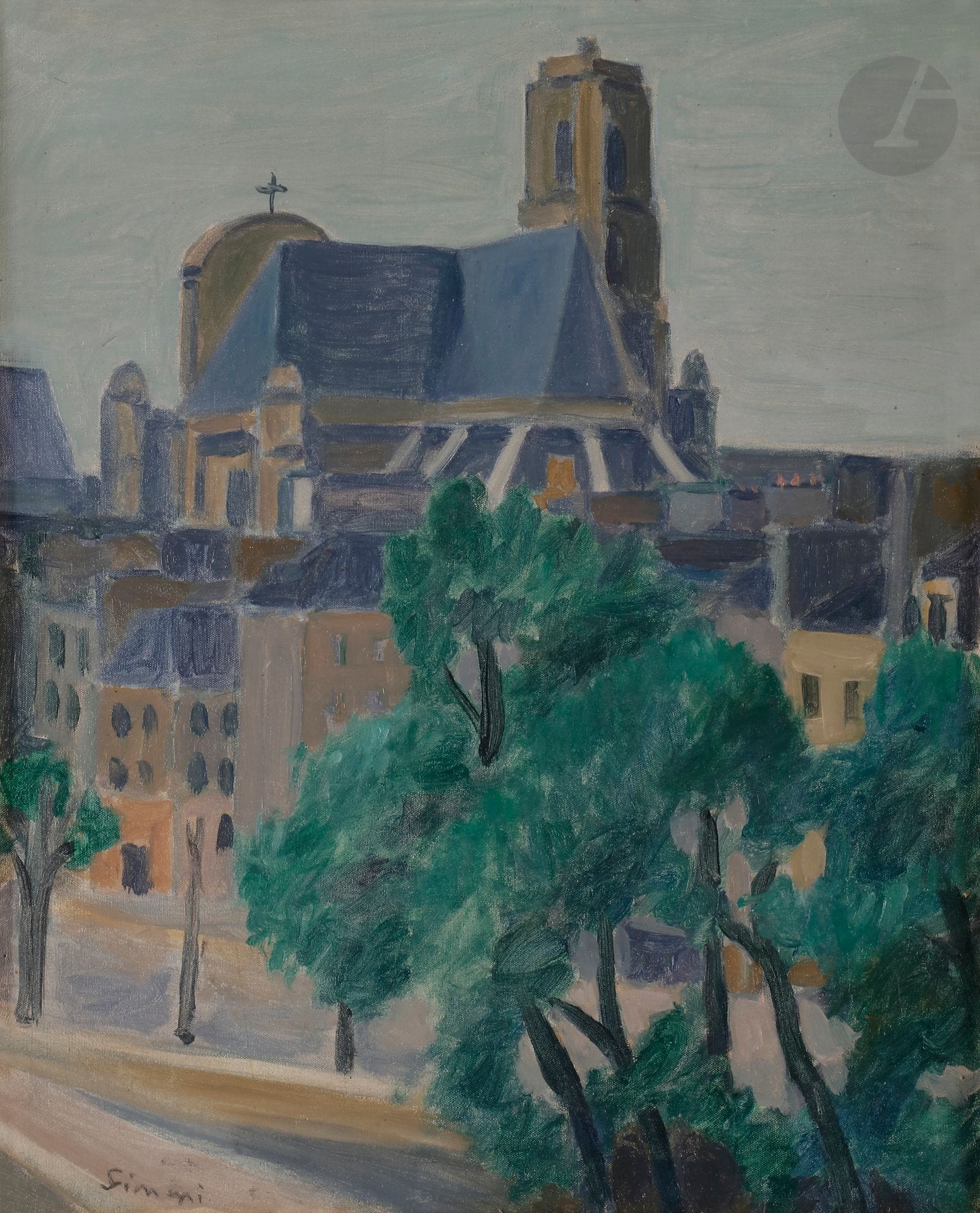 Wilhelm GIMMI (1886-1965)
Église Saint-Gervais, Paris
Huile sur toile.
Signée en bas à gauche.
46 x 38 cm