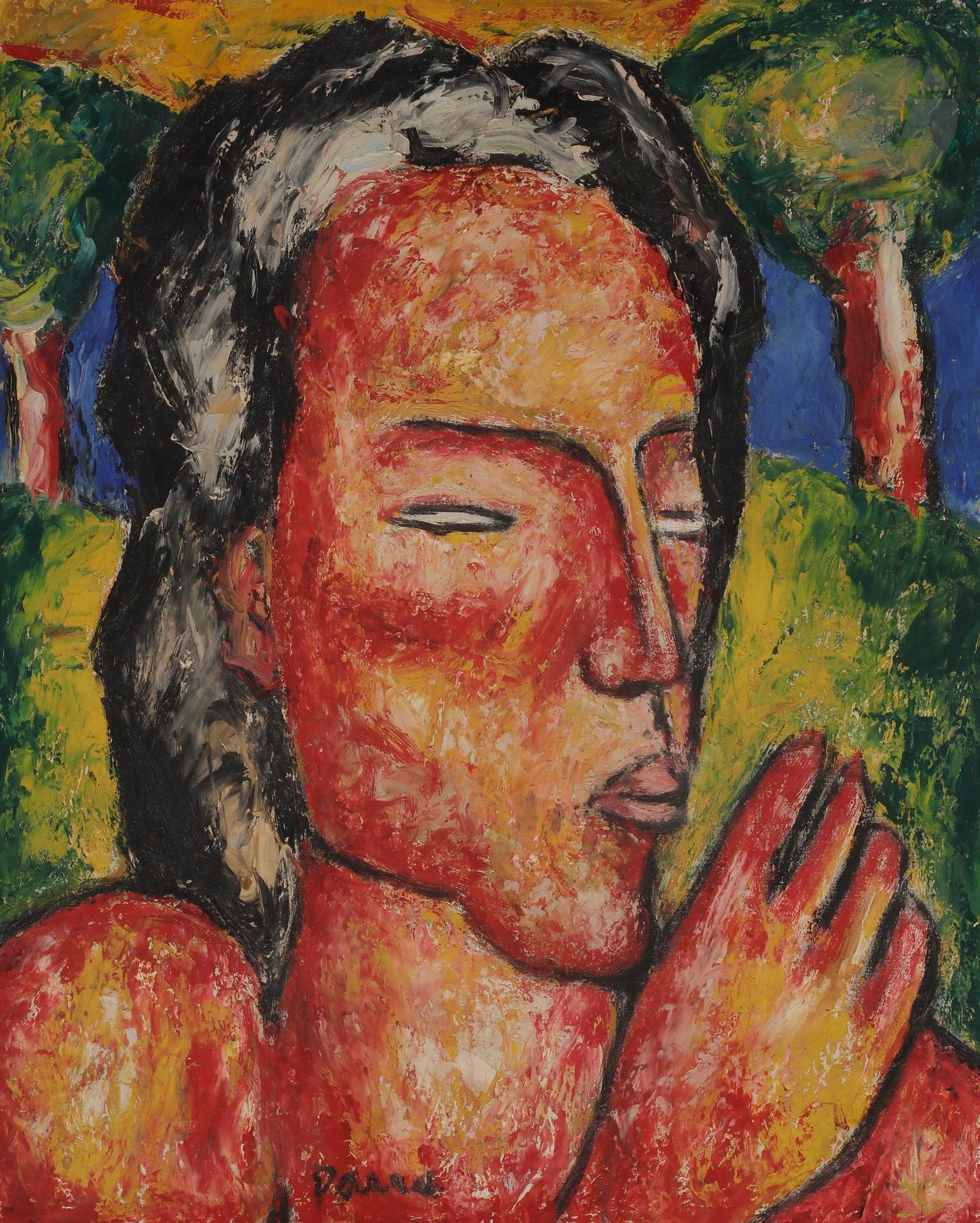 
Ginés PARRA (1896-1960)



Buste de femme, 1944

 

Huile sur toile.

 

Signée en bas à gauche.

 

Signée, datée et titrée au dos.

 

41 x 33 cm
