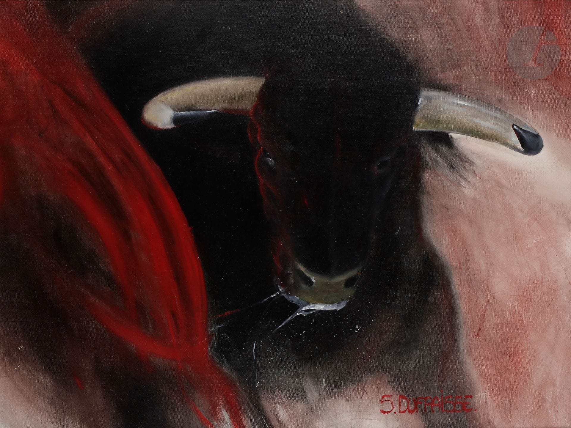 Stéphane DUFRAISSE (1953-2013)
Fuerza
Huile sur toile
Signée en bas à droite.
60 x 81 cm
