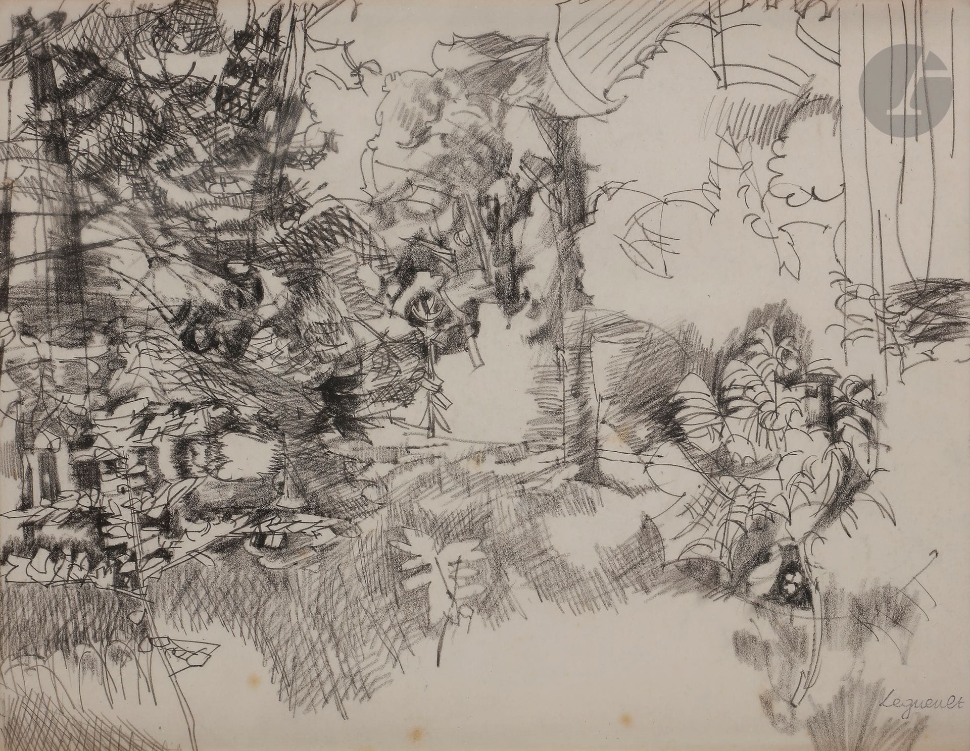 Raymond LEGUEULT (1898-1971)
Le Bois aux sorbiers
Crayon noir.
Signé en bas à droite.
31 x 40 cm

Nous remercions Monsieur Christian Leviel, Président de l'Association " Les amis de Raymond LEGUEULT " pour les informations qu'il nous a transmises.