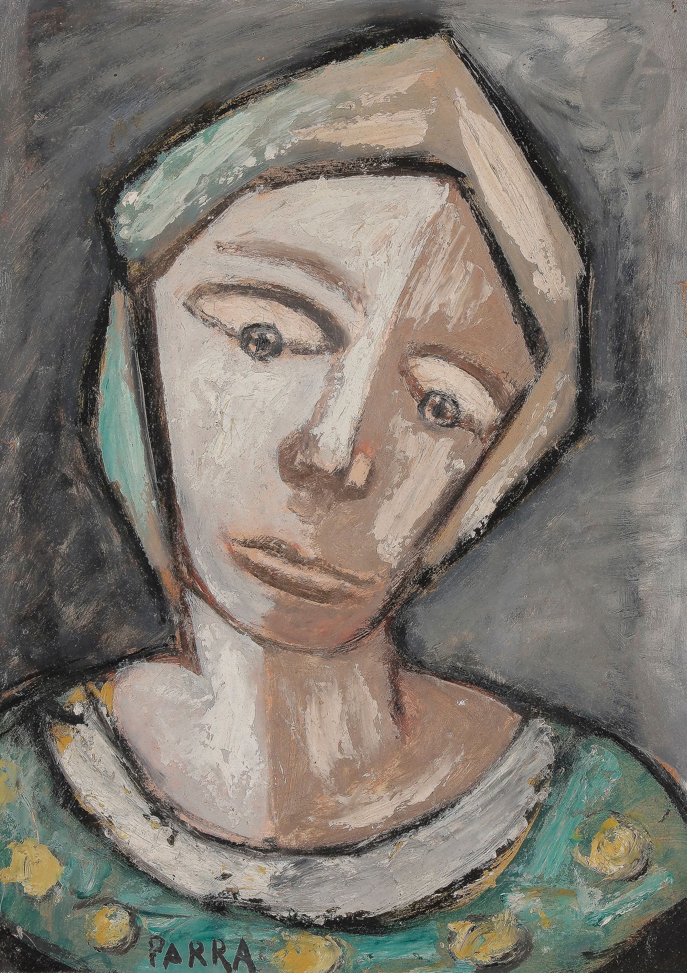Ginés PARRA (1896-1960)
Buste de femme
Huile sur carton.
Signée en bas à gauche.
48 x 34,5 cm