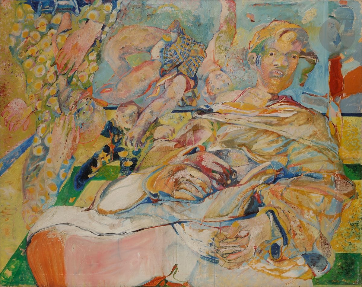 Heinz STANGL [german] (1942-2008
)The Big Party, 1968Oil
on canvas.
Signed and dated lower right.
Titled on the back on the frame.
90 x 112 cmProvenance

:
Collection Gilbert Saada, Paris



.



