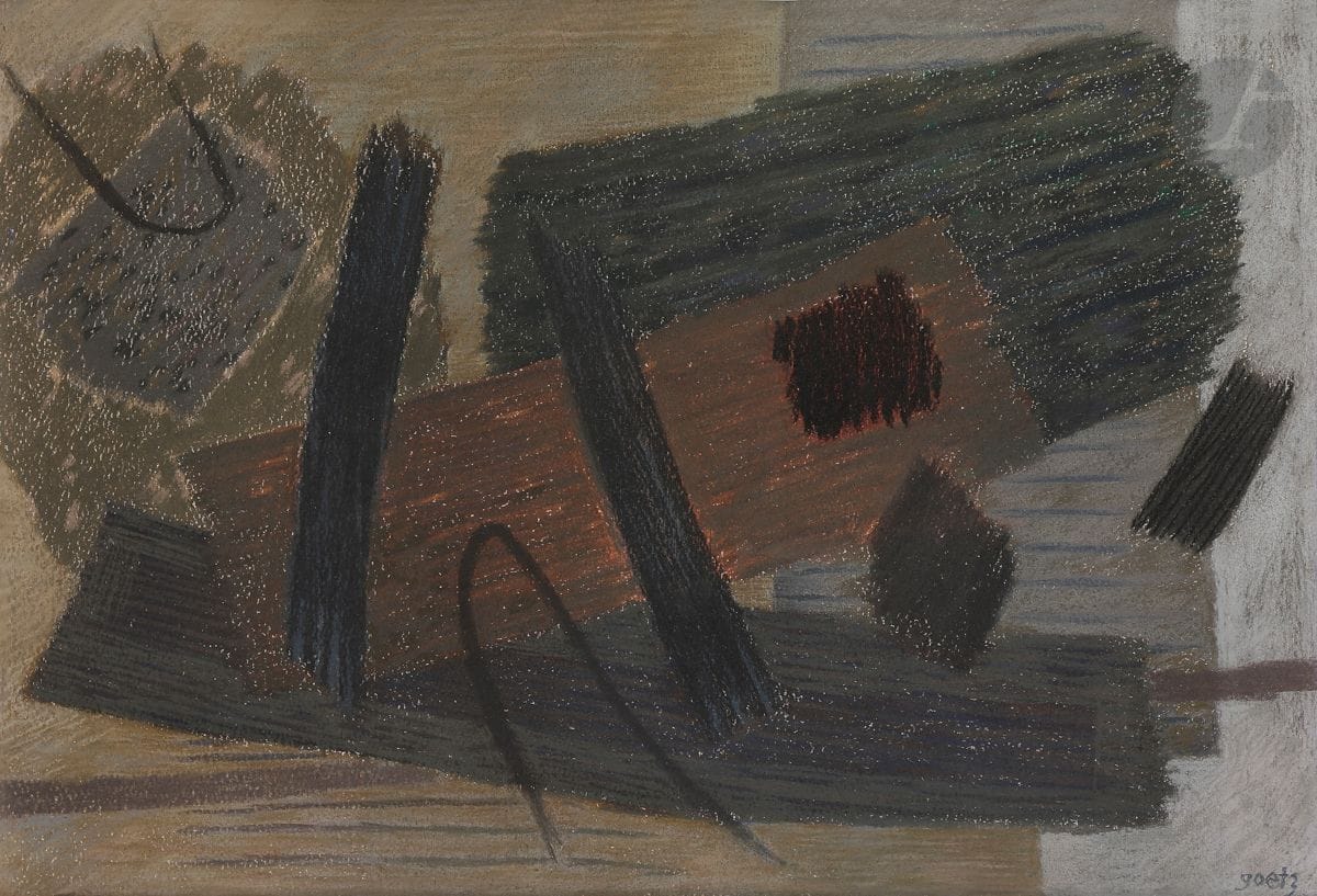Henri GOETZ [franco-américain] (1909-1989)
Près de Saint-Paul-de-Vence, vers 1965
Pastel.
Signé en bas à droite.
36 x 52 cm

Provenance : 
Galerie Ariel, Paris (étiquette au dos sur le montage).

Nous remercions Monsieur Frédéric Nocera pour les informations qu’il nous a transmises.