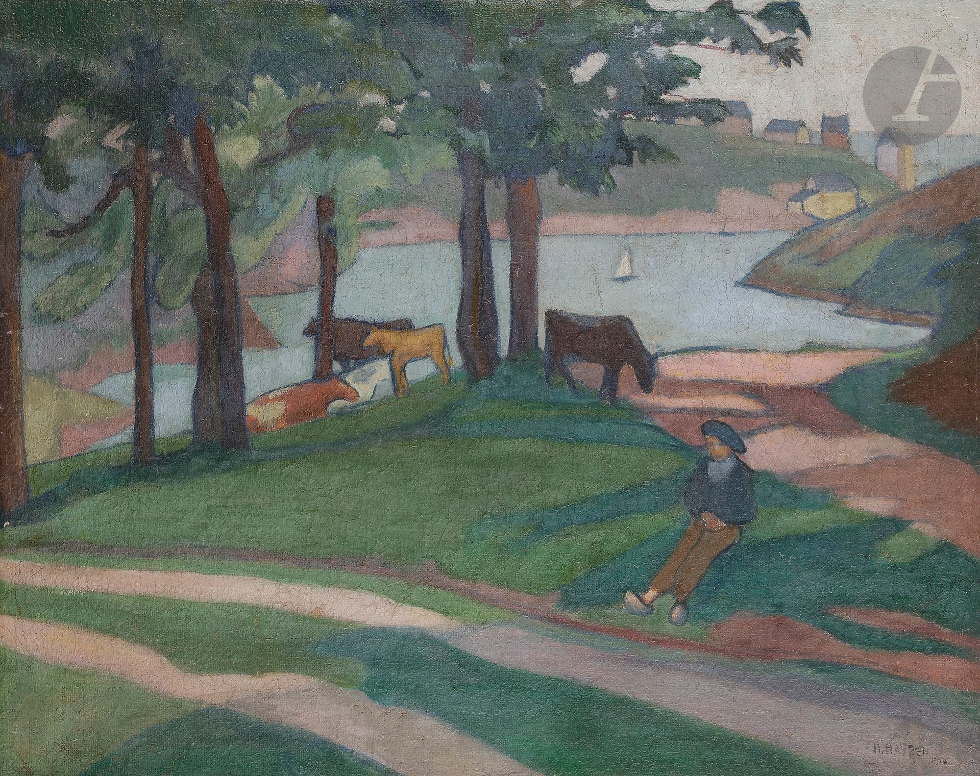 
Henri HAYDEN [franco-polonais] (1883-1970)



L’Embouchure du Trieux, 1910



Huile sur toile.



Signée et datée en bas à droite.



(Craquelures et petits manques).



57 x 72 cm



Un certificat de Madame Laurence Le Cieux en date du 7 novembre 2021 sera remis à l'acquéreur.
