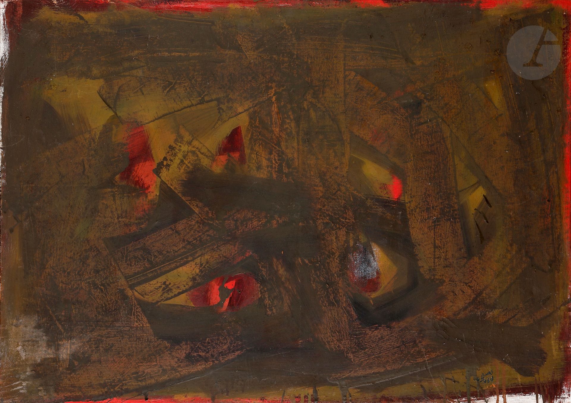 Guido LLINAS (1923-2005)
Peinture, 1964
Huile sur toile.
Signée et datée en bas à droite.
Signée, datée et titrée au dos.
65 x 92 cm

L'œuvre est référencée dans les archives du Guido Llinas Estate.
