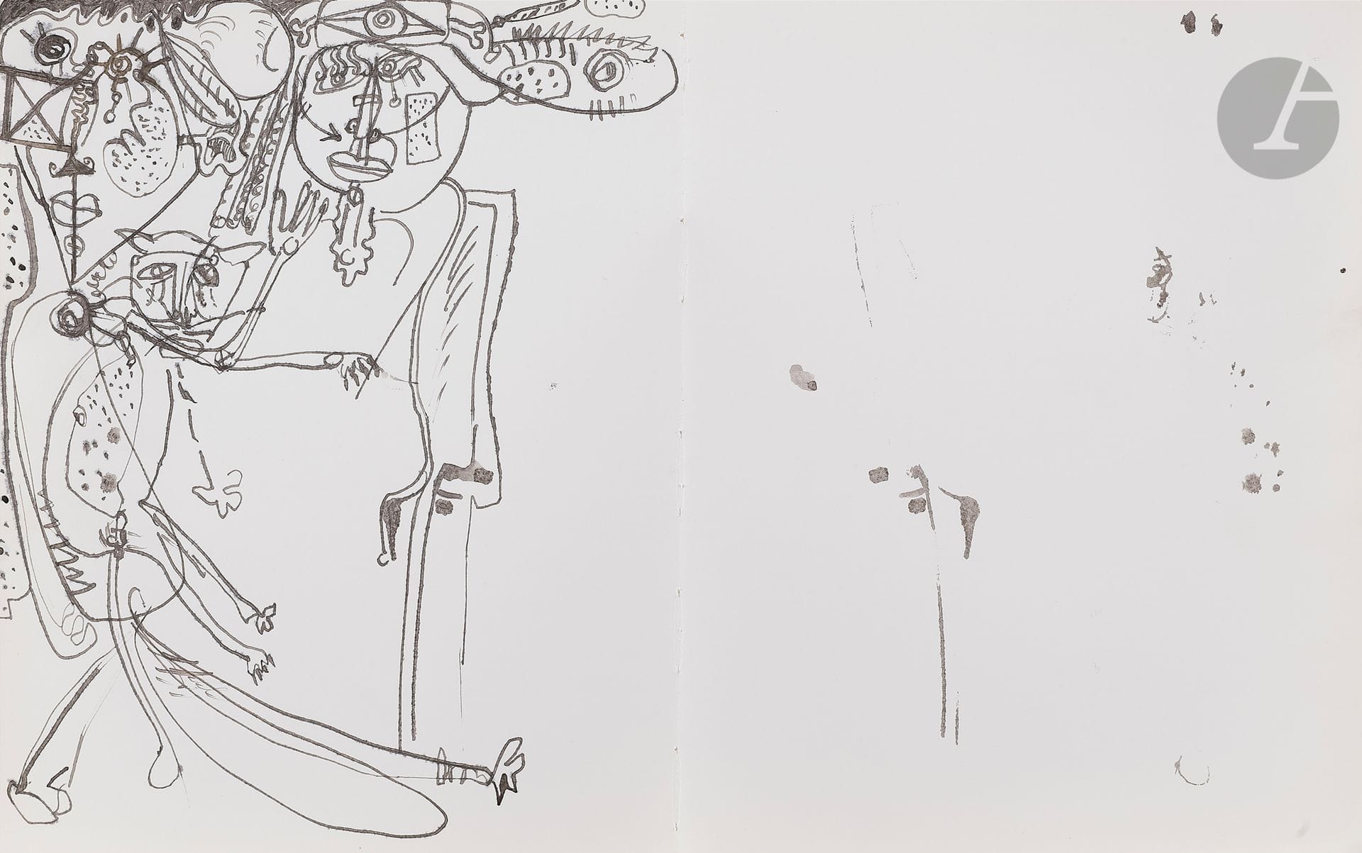 
Michel MACRÉAU (1935-1995)



Couple au chat, vers 1965



Encre.



Non signée.



26 x 20 cm





Provenance : 



Collection du peintre David Azuz, ami de l'artiste.



Un certificat de Monsieur Jean-Dominique Jacquemond pourra être remis à l’acquéreur, à sa charge et à sa demande. Nous remercions Monsieur Jean-Dominique Jacquemond pour toutes les informations qu’il nous a transmises.
