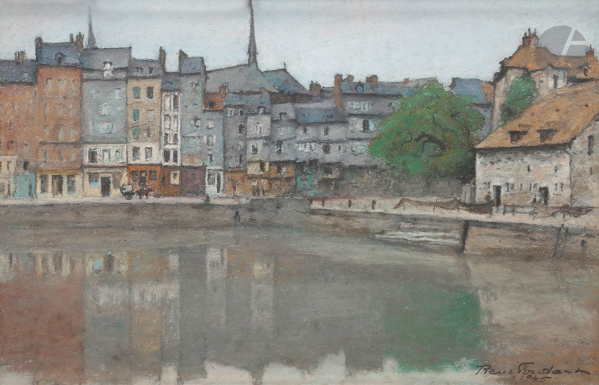 René FOIDART (1888-?)
Le Port de Honfleur, 1945
Pastel.
Signé et daté en bas à droite.
31,5 x 49 cm