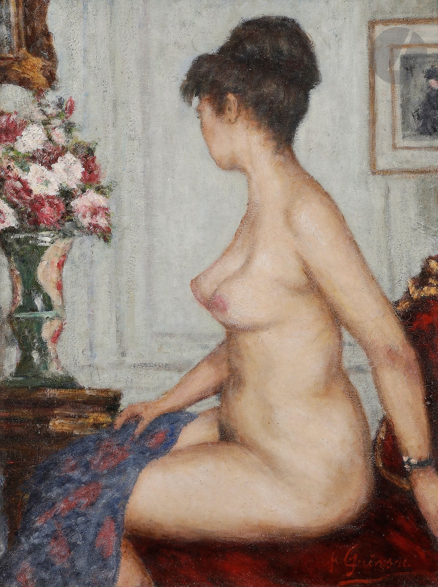 
Paul QUINSAC (1858-1929)

Nu au bouquet

Huile sur carton toilé.

Signée en bas à droite

35 x 26,5 cm
