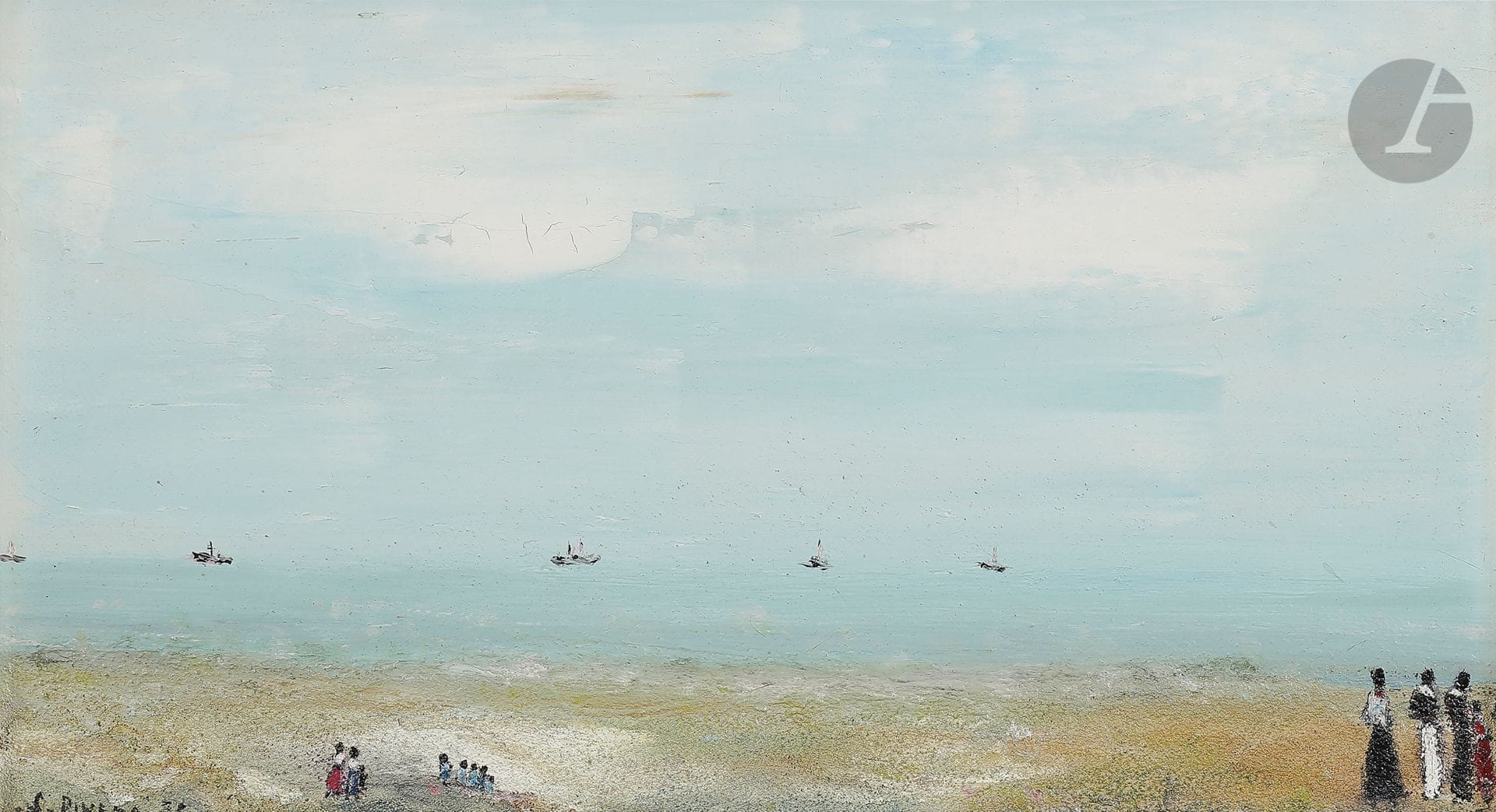 Sophie PIVERD-OUDRY (XXe-XXIe siècle)
La Côte à Séville, 1975
Huile sur toile.
Signée et datée en bas à gauche. 
Titrée au dos.
19,5 x 30,5 cm