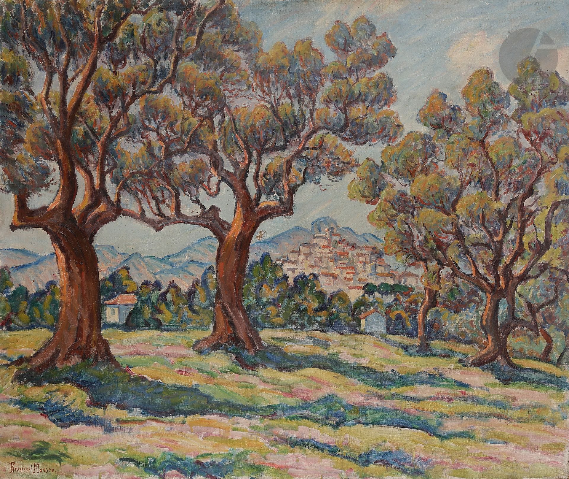 Henri ROUSSEL-MASURE (1863-1919)
Vue de Cagnes
Huile sur toile.
Signée en bas à gauche.
Située au dos sur le châssis.
60 x 73 cm