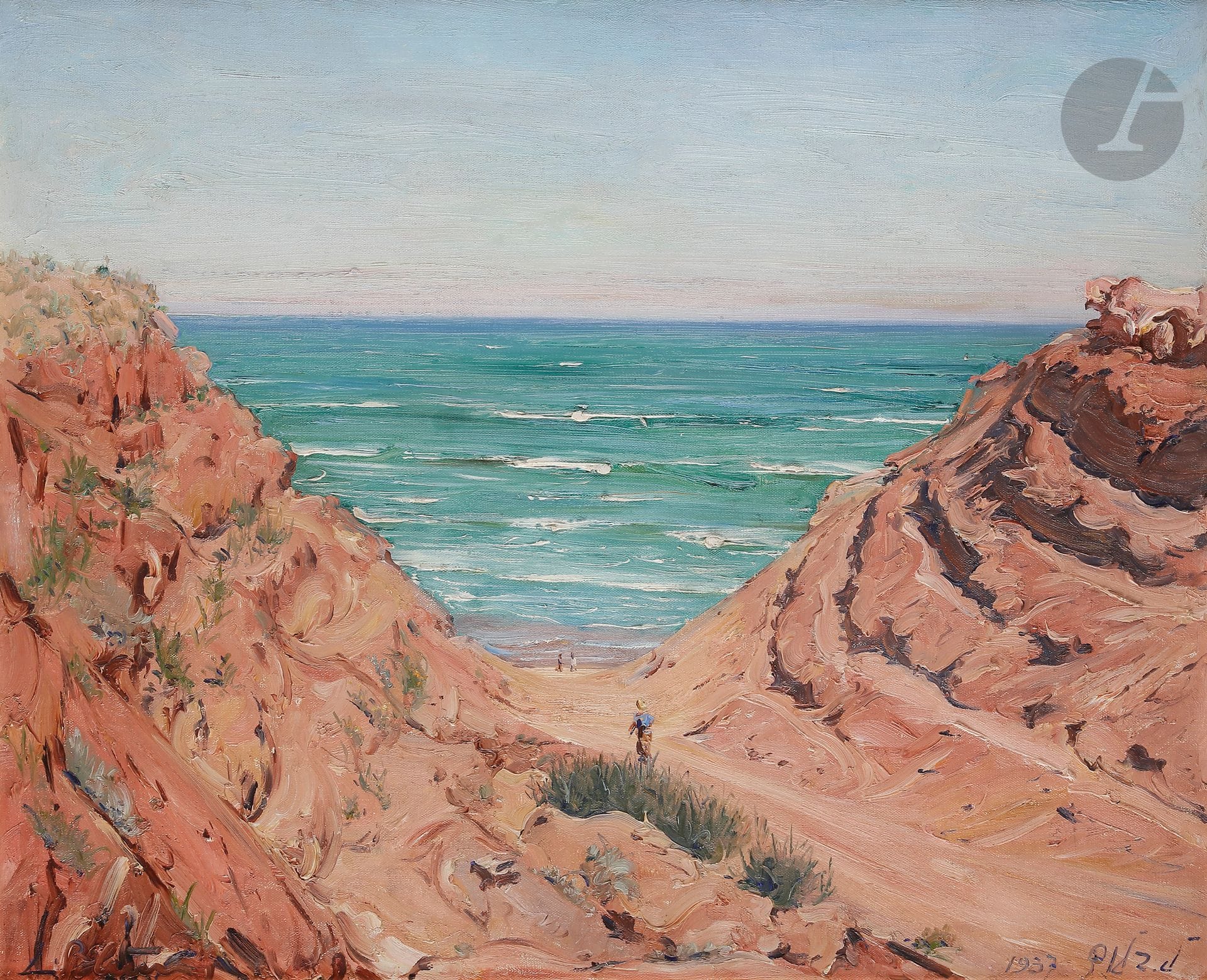 Ludwig BLUM (1891-1974)
Paysage de Palestine, 1957
Huile sur toile.
Signée en bas à gauche.
Datée et située en bas à droite.
60 x 73 cm