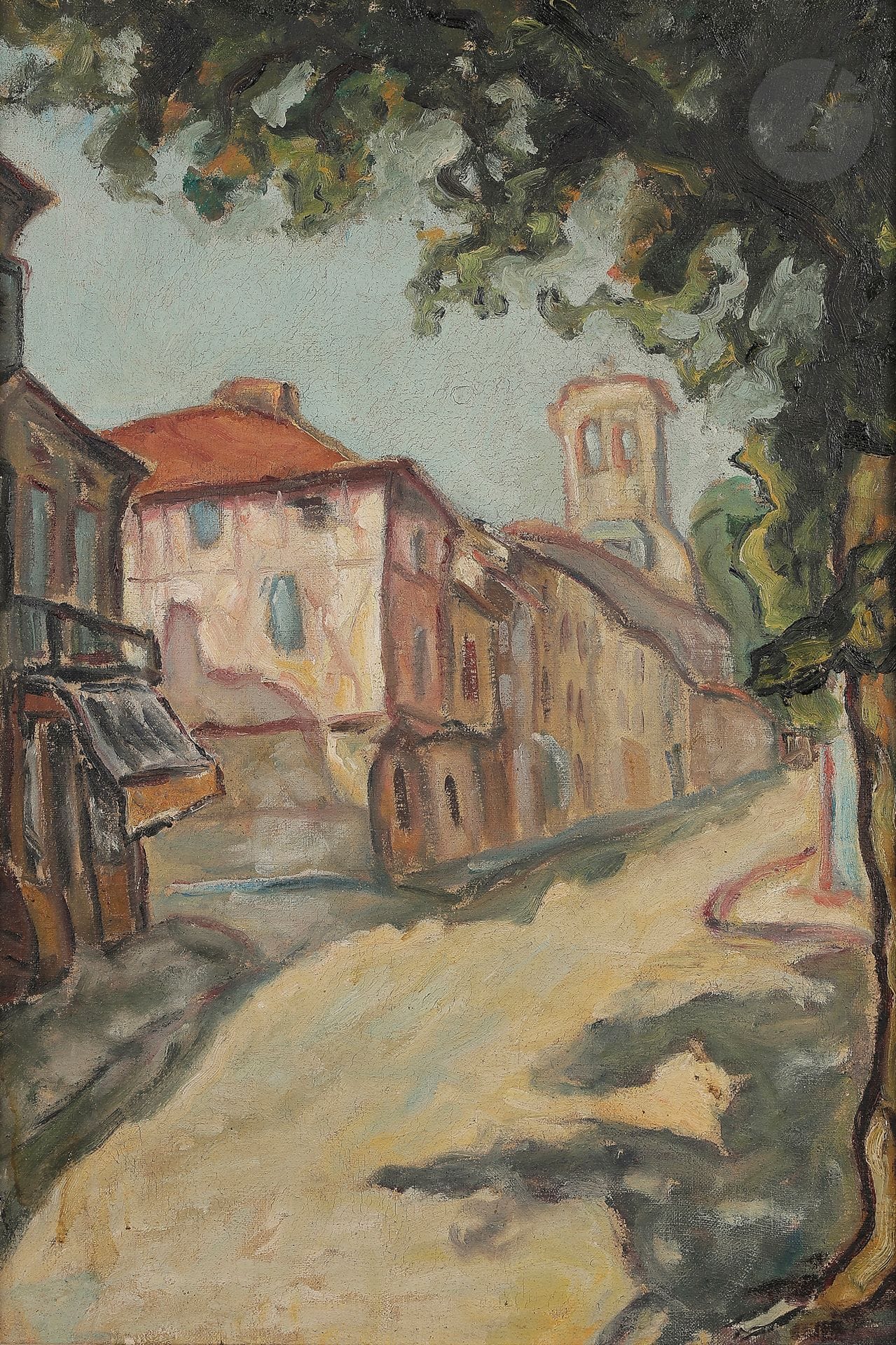 Josep GAUSACHS ARMENGOL (1889-1959)
Chemin Meyrast, Villeneuve-sur-lot
Huile sur toile.
Signée au dos.
55 x 38 cm