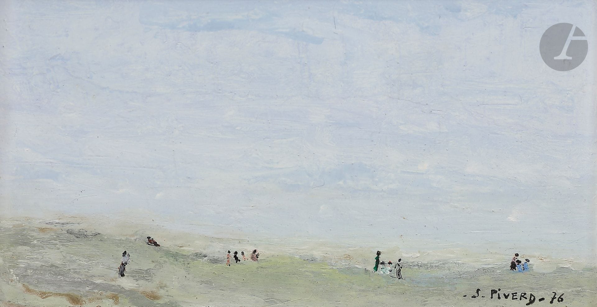 Sophie PIVERD-OUDRY (XXe-XXIe siècle)
Au bord de l'eau, 1976
2 huiles sur panneau.
Signées en bas à droite et l'une datée.
9 x 16 cm chacune