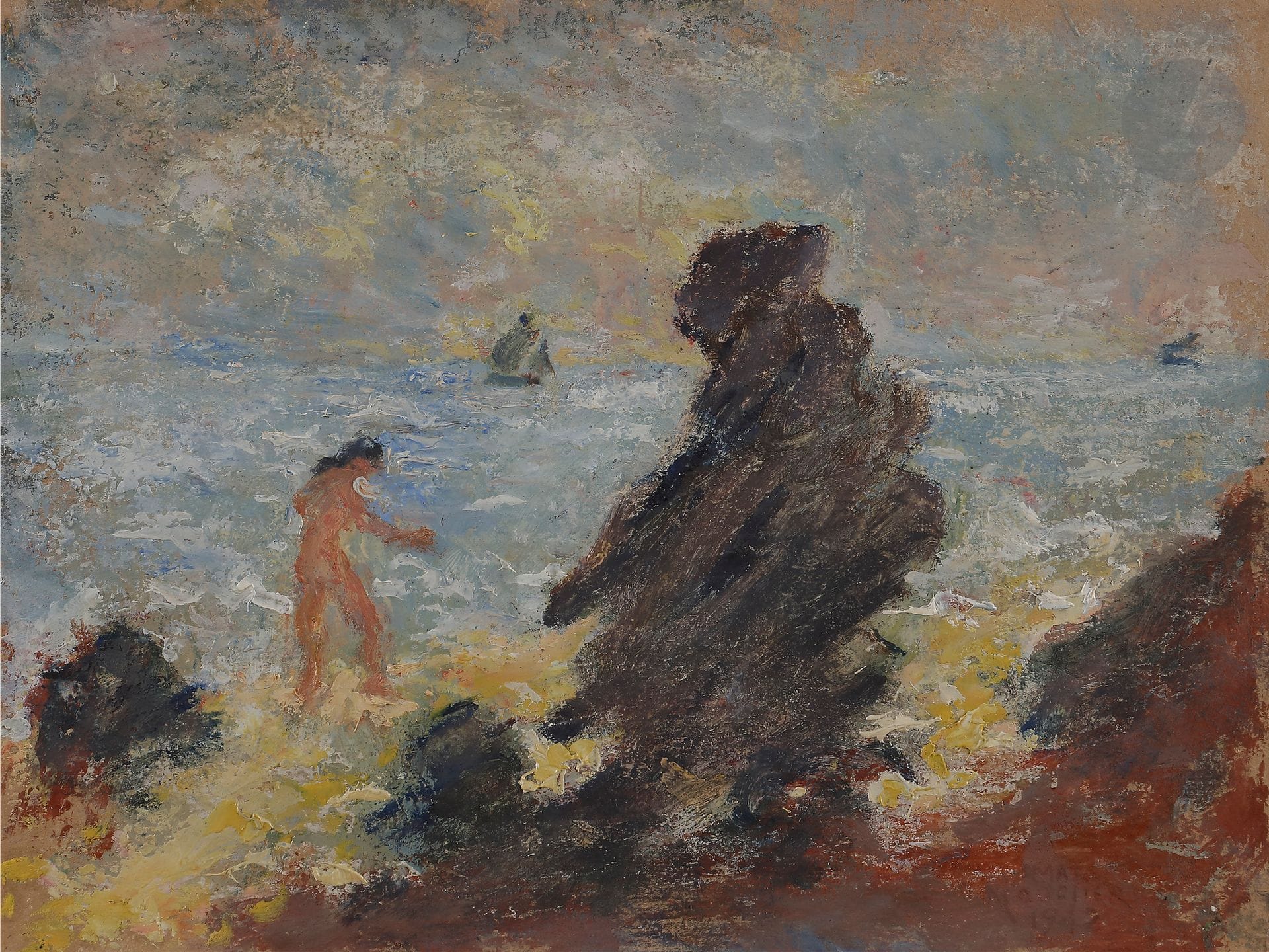 Marc MOUCLIER (1866-1948)
Paysages et bord de mer, 1940-45
7 gouaches sur carton et toile contrecollée sur carton.
Certaines signées et datées.
12 x 19 cm à 21 x 37 cm