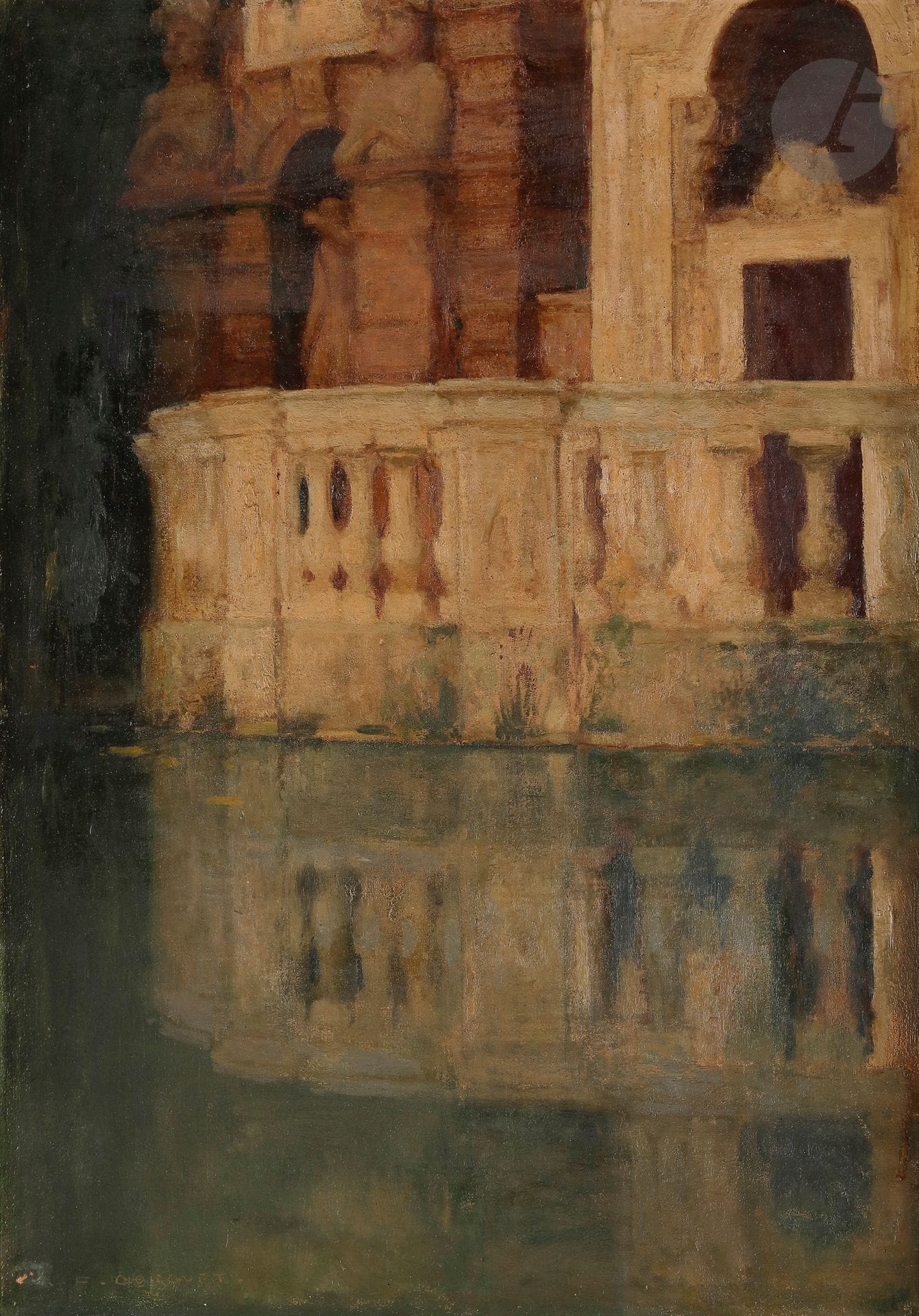 Auguste-François GORGUET (1862-1927)
Tivoli, fontaine de l'orgue à la villa d'Este
Huile sur toile.
Signée en bas à gauche.
(Petites usures).
46 x 33 cm