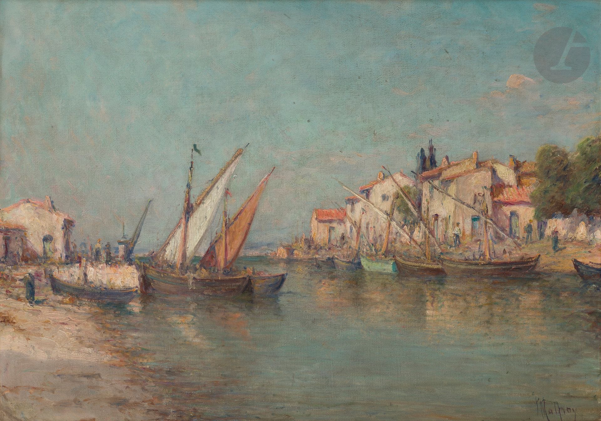Henry MALFROY (1885-1942)
Les Martigues
Huile sur toile.
Signée en bas à droite.
46 x 65 cm