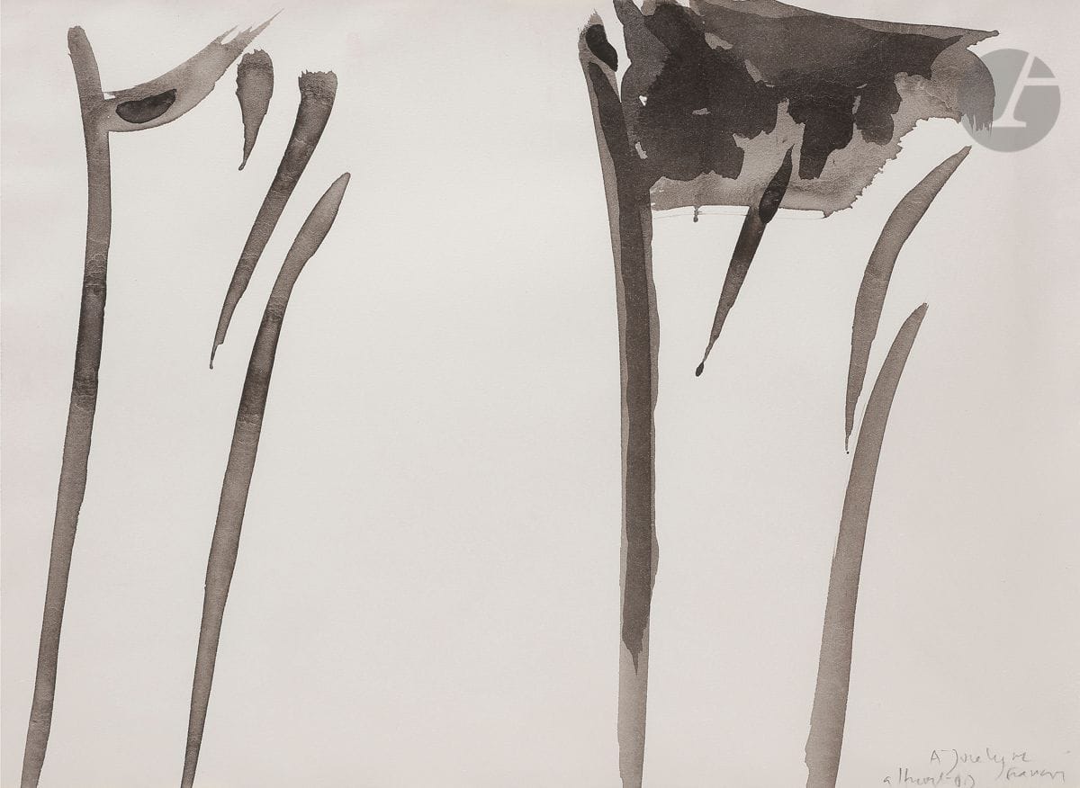 Olivier DEBRÉ (1920-1999
)Signs charactersInk
and ink wash.
Monogrammed and dedicated in the lower right corner.
30 x 42,5 cm



