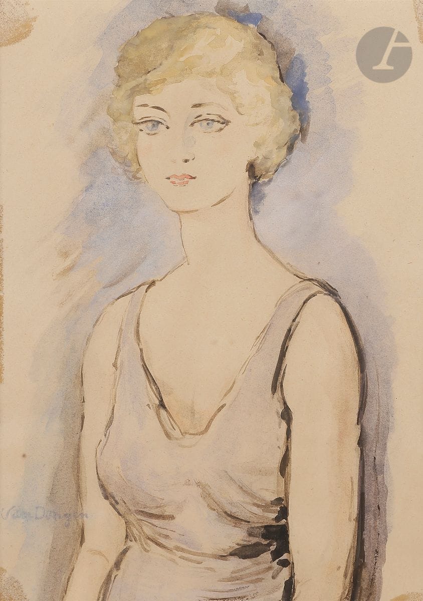 Kees VAN DONGEN (1877-1968
)Woman in bustWatercolour
.
Signed lower left.
(Traces of scotch tape on the edges).
29 x 21 cmWe

thank Mr Chalom des Cordes for the information he gave us

.

This work will be included in his next book on the artist, currently in preparation.






