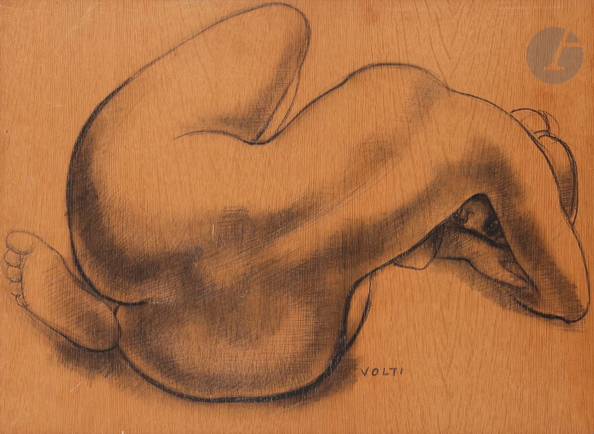 Antoniucci VOLTI (1915-1989
)Nude Woman, circa
1955Chalkboard.
Signed lower right.
(Small missing parts).
54 x 77 cmProvenance

:
Collection of Madame L., Neuilly-sur-Seine.

We thank Messrs Volti, the rightful owners, for the information they have given us.









