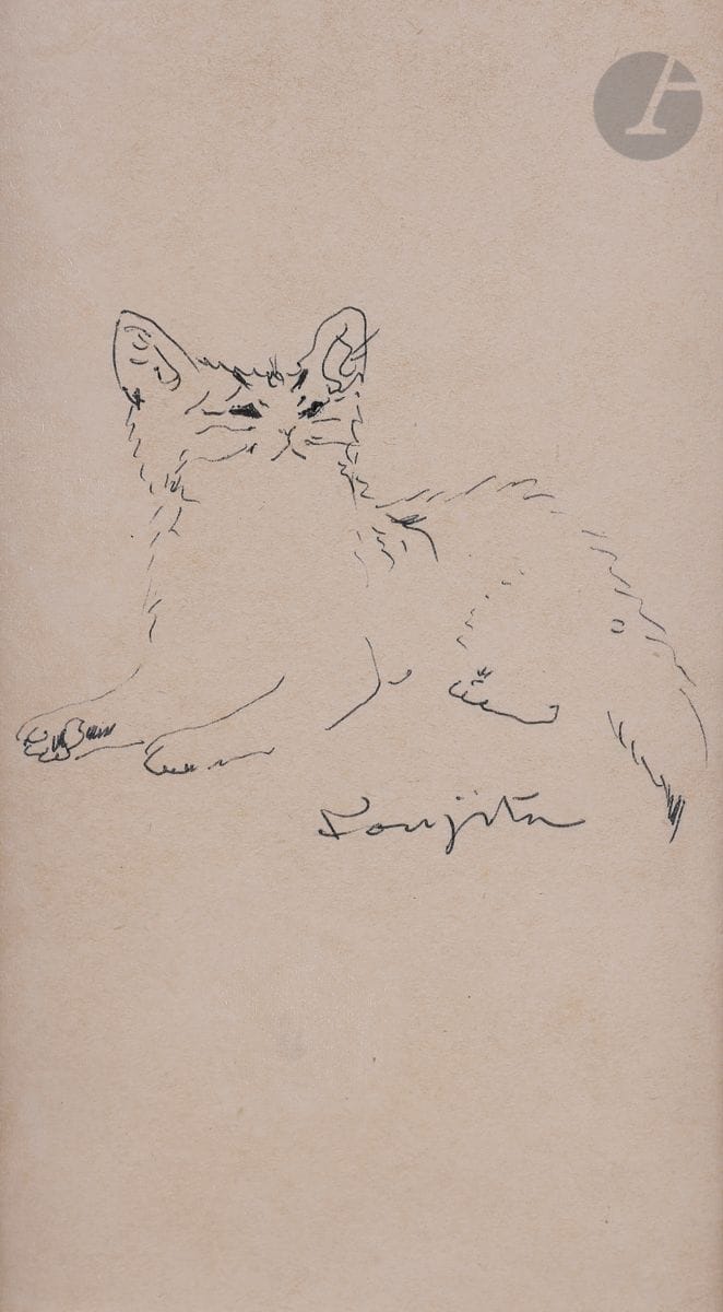 Léonard Tsuguharu FOUJITA (1886-1968)
Chat
Encre.
Signée en bas vers la droite.
22,5 x 13,5 cm

Nous remercions Madame Sylvie Buisson d'avoir confirmé l'authenticité de cette œuvre.
Un certificat pourra être remis à la charge de l'acquéreur.