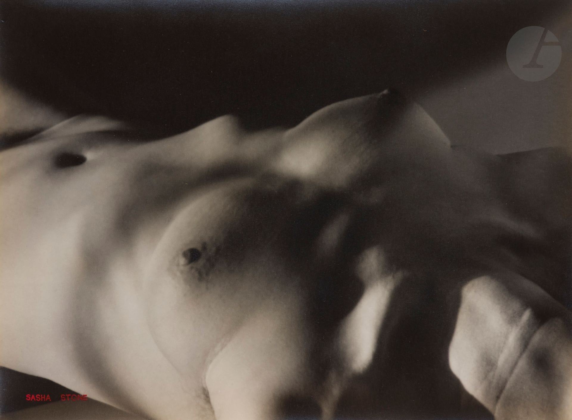 Sasha Stone (1895 - 1940) 
Women Series, c. 1932. 
[Reclining Nude]. 
Vintage silver print, signed in red ink lower left. Stamped 'Copyright Stone - Brussels' on verso with handwritten notation '33530' and 'Farde n°31' in red ink. 
29.4 x 39.2 cmSasha

Stone (1895-1940)
Women's Series, c. 1932. 
[Lying Nude].
Vintage gelatin silver print, signed in red ink in lower left corner. Stamp "Copyright Stone - Brussels" and annotations "33530" and "Farde n°31" in red ink on verso. 
29.4 x 39.2 cm









