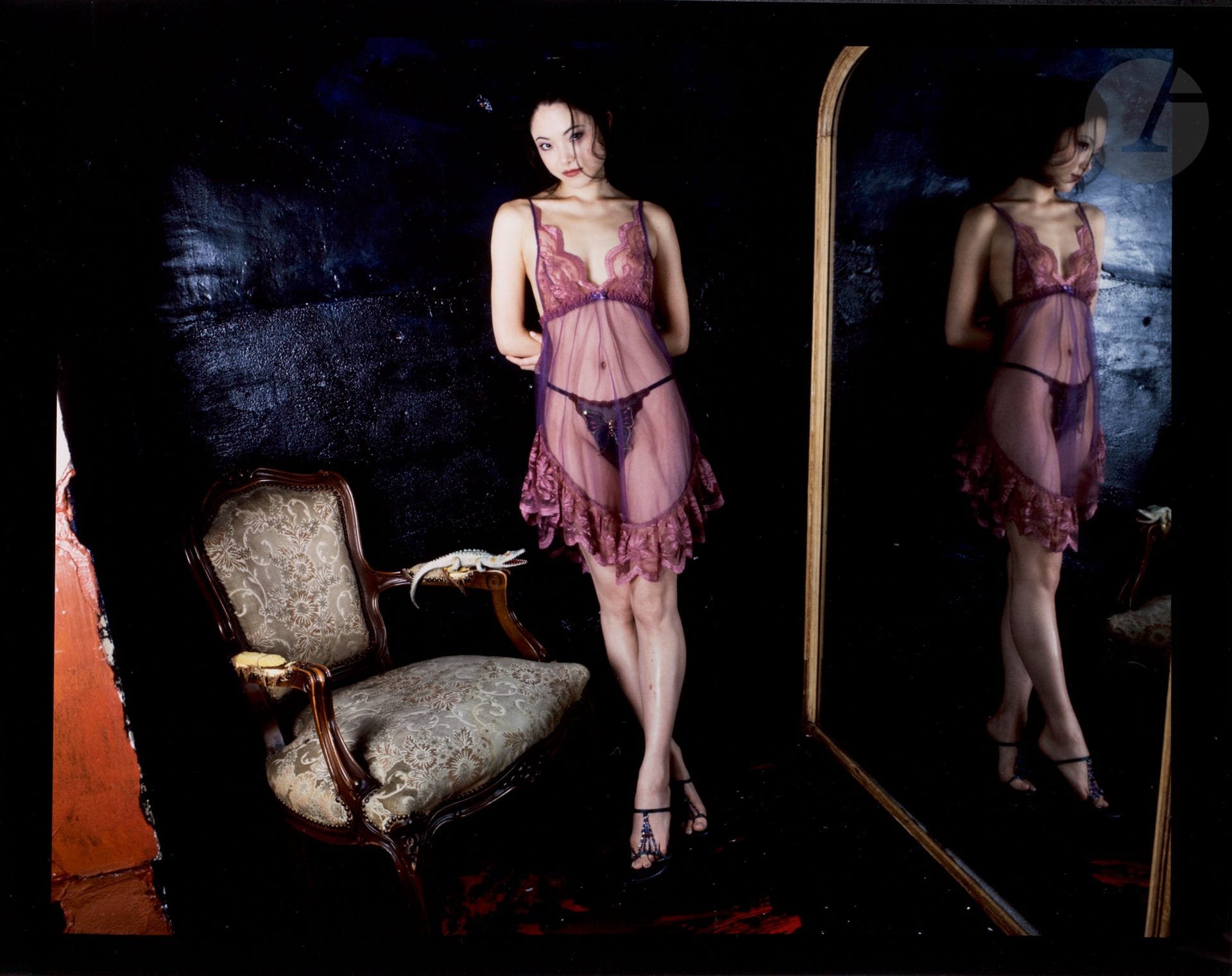 Nobuyoshi Araki (1947) 
Kaori, 2004. 
Cibachrome signed in felt-tip on the reverse. 
Image : 25,5 x 32 cm 
Sheet : 28 x 35,5 cmNobuyoshi

Araki (1947)
Kaori, 2004



. 



 
Cibachrome, signed in ink on verso. 
Image: 25.5 x 32 cm 
Paper: 28 x 35.5 cm









