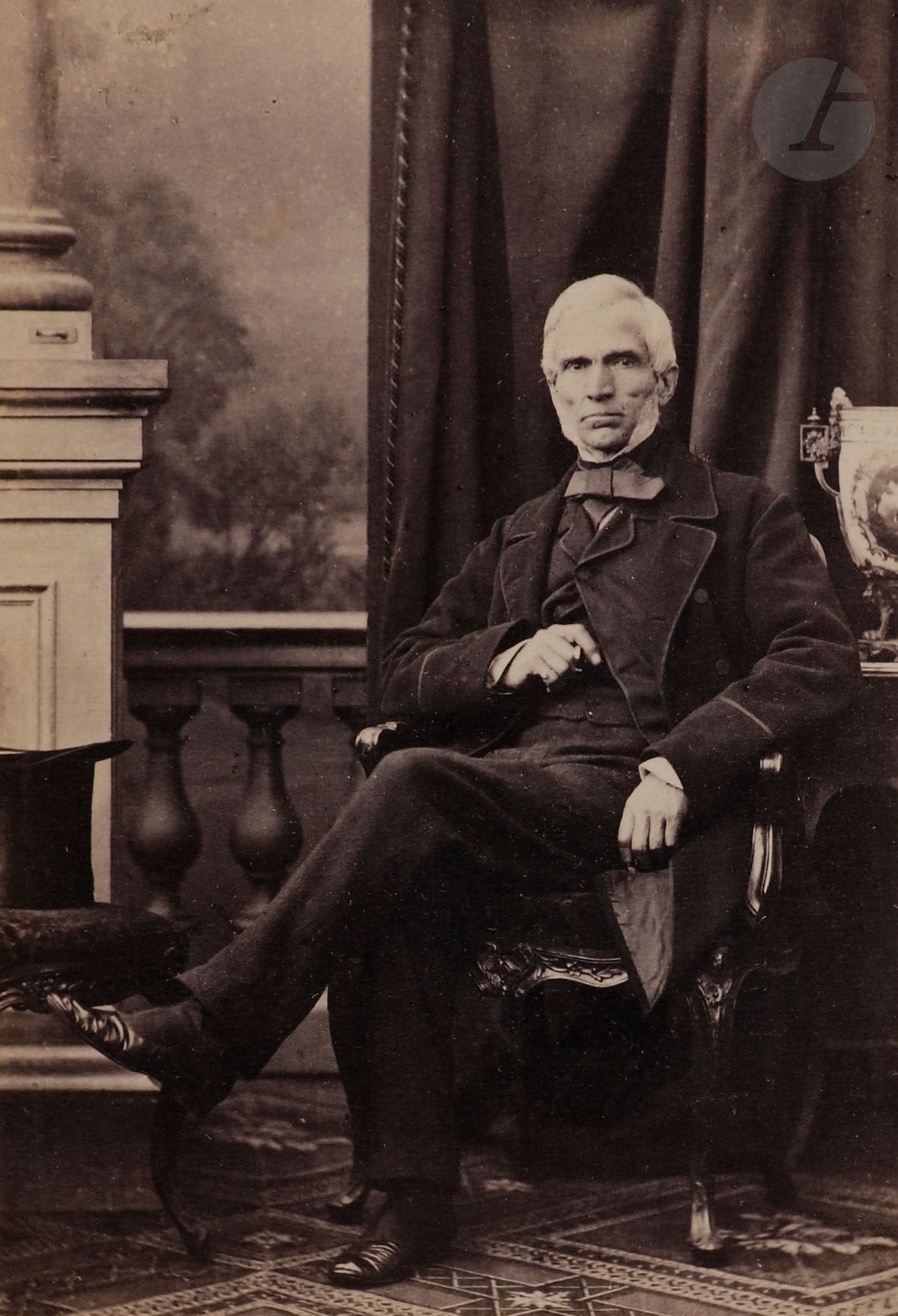 Antoine Claudet - A. Vernet - Mayer & Pierson - G. Prévot - Crépin et Fils - Bernheim - Wormser - Georges Spingler and others 
Album of the Claudet family, c. 1855 - 1860 
Antoine Claudet. Madame Claudet. Multiple portraits. The Prince Imperial. Louise Coze. Amélie Coze. André Coze. Marie - Pauline Coze. Noblesse d'Empire. 
Album, in-12, composed of 30 albumen prints, mounted on photographers' cardboard in business card format. Some prints enhanced with watercolours. Some handwritten annotations on the mounts. 
Average size : 8,5 x 5,5 cmAntoine

Claudet - A. Vernet - Mayer & Pierson - G. Prévot - Crépin et Fils - Bernheim-Wormser - Georges Spingler and othersAlbum
of the Claudet family, c. 1855-1860
. Madame Claudet. Multiple portraits. The Prince Imperial. Louise Coze. Amélie Coze. André Coze. Marie-Pauline Coze. Noblesse d'Empire.
12mo album, composed of 30 albumen prints, in carte de visite dimensions, mounted on photographers' cardboard. Some prints are enhanced with watercolour. A few handwritten annotations on the mounts. 
Dimensions: 8.5 x 5.5 cm









