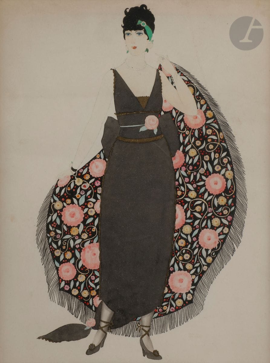 
Paul IRIBE (1883-1935)

The Rose girl

Gouache.

Signed lower right.

30.5 x 23.5 cm on view

Framed.

(Signature and lines slightly faded).

- Exhibition:

Paul Iribe, Précurseur de l'Art déco, Bibliothèque Forney, Ville de Paris, 6 October - 31 December 1963, n°257.
