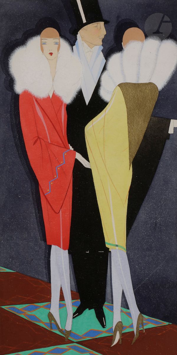 Reynaldo LUZA (1893-1978
)NoctambulesGouache
and gold highlights.
Unsigned.
31 x 16 cm 
Framed.

Provenance: 
Sale Maîtres Beaussant et Lefèvre, Paris, 1st June 2005, n° 265
.






