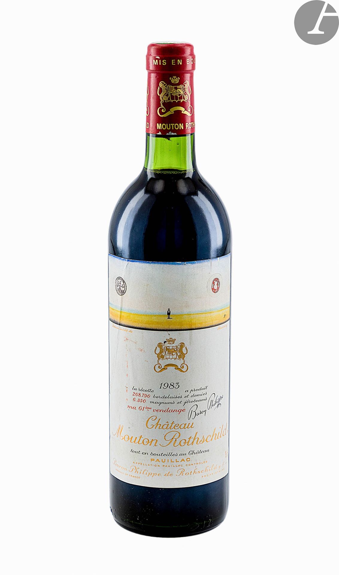 1 B CHÂTEAU MOUTON ROTHSCHILD (B.G.- ; e.l.a.), GCC1 Pauillac, 1983