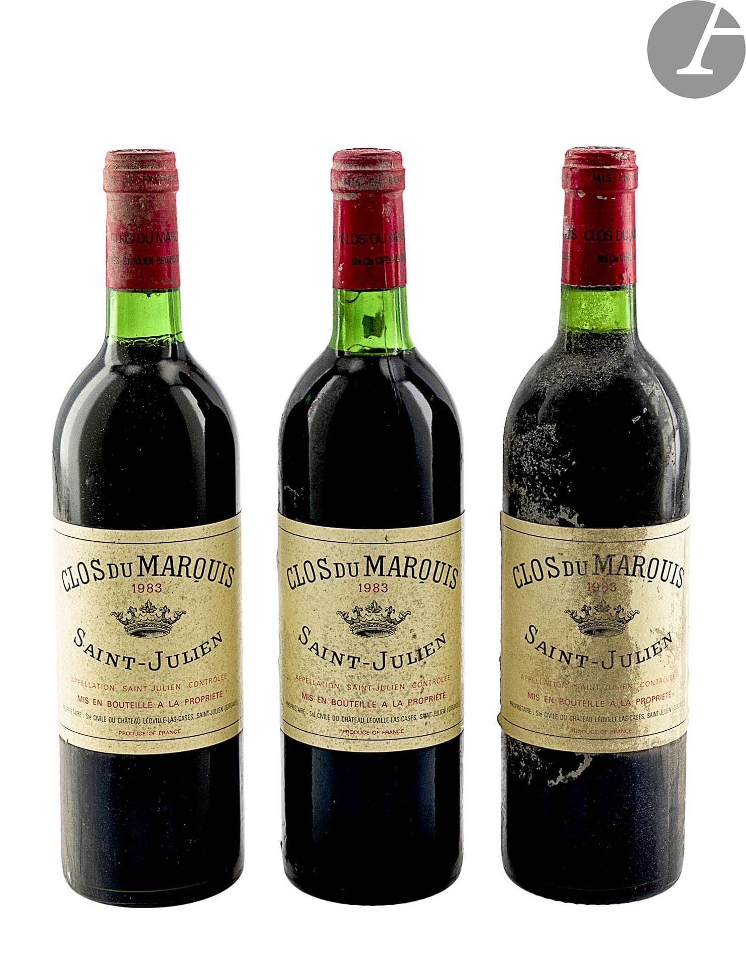 3 B CLOS DU MARQUIS (1 B.G ; 1 T.L.B ; e.t.h.), Saint-Julien, 1983