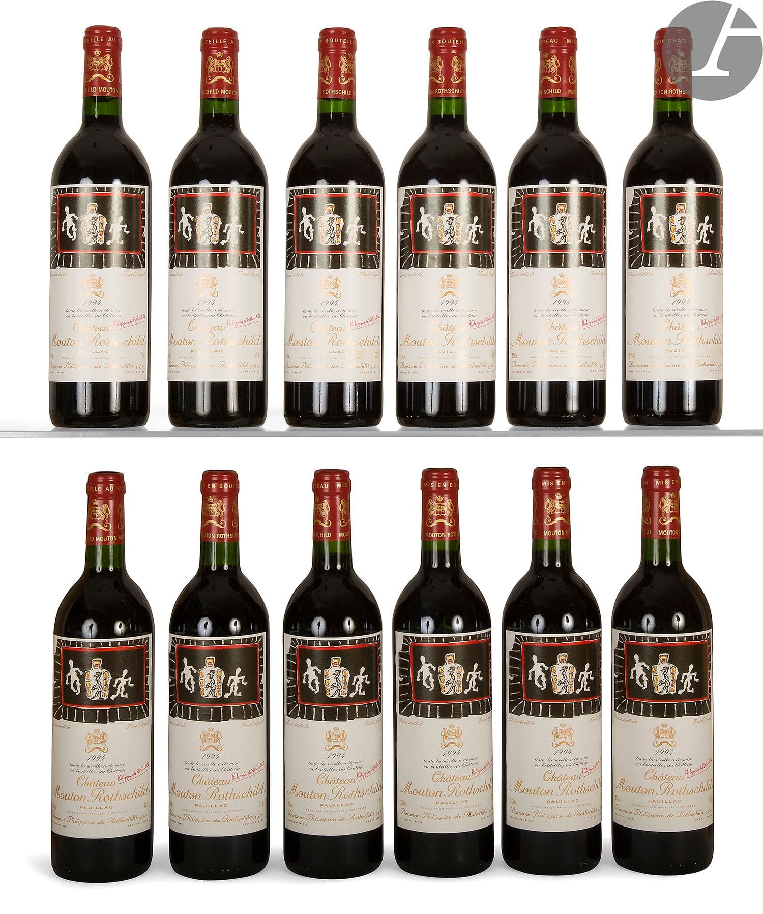12 B CHÂTEAU MOUTON ROTHSCHILD (original wooden case), GCC1 Pauillac, 1994