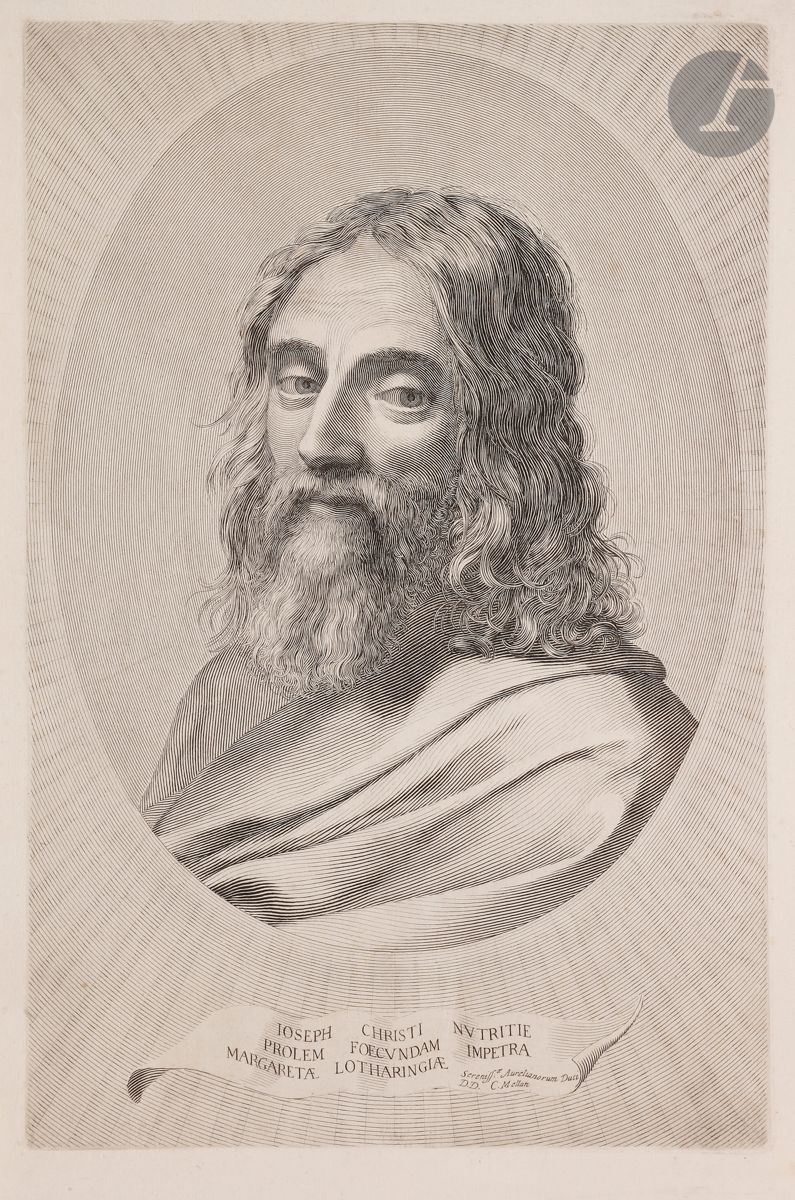Claude Mellan (1598-1688) 
Jésus enfant ; La Vierge Marie ; Saint Joseph. Burin. Chaque 290 x 442. Préaud 16, 31 et 88. Très belles épreuves sur vergé, les 2 premières avec marges étroites, la 2e montée à fenêtre, la 3e avec belles marges. Ens. 3 p.