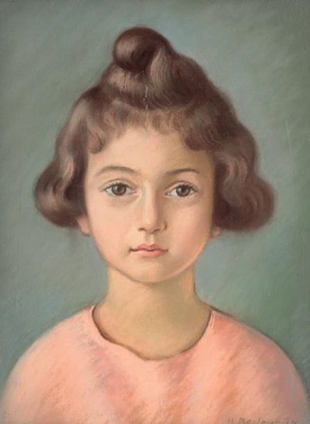 Henri BERLEWI (1894-1967)
Portrait de jeune fille, 1924 Pastel. Signé et daté en bas à droite. 38 x 28 cm