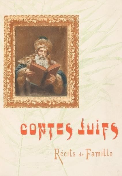 SACHER MASOCH
Contes juifs, récits de famille. Vingt-huit héliogravures hors texte, Cent dessins dans le texte par Gérardin, Alphonse Lévy, Emile Lévy, Henri Lévy, Edward Loewy, Schlesinger, Vogel, Worms. Paris, Quantin, 1888, un vol. grand in 8° rel. ép. demi chagrin à coins, dos à cinq nerfs orné de filets et fleurons dorés, couverture illustrée conservée. Bel exemplaire (malgré quelques rousseurs) bien relié