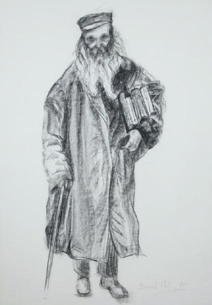 Sarah LANDAU-MINTZ
Le vieux juif, 1985 Fusain. Signé et daté en bas à droite. 68 x 50 cm